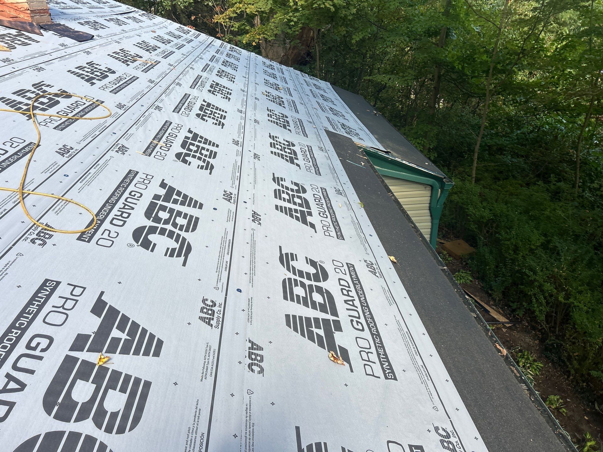 Residential Roofing Installation using GAF Timberline HDZ Williamsburg Slate by Rainstoppers Roofing