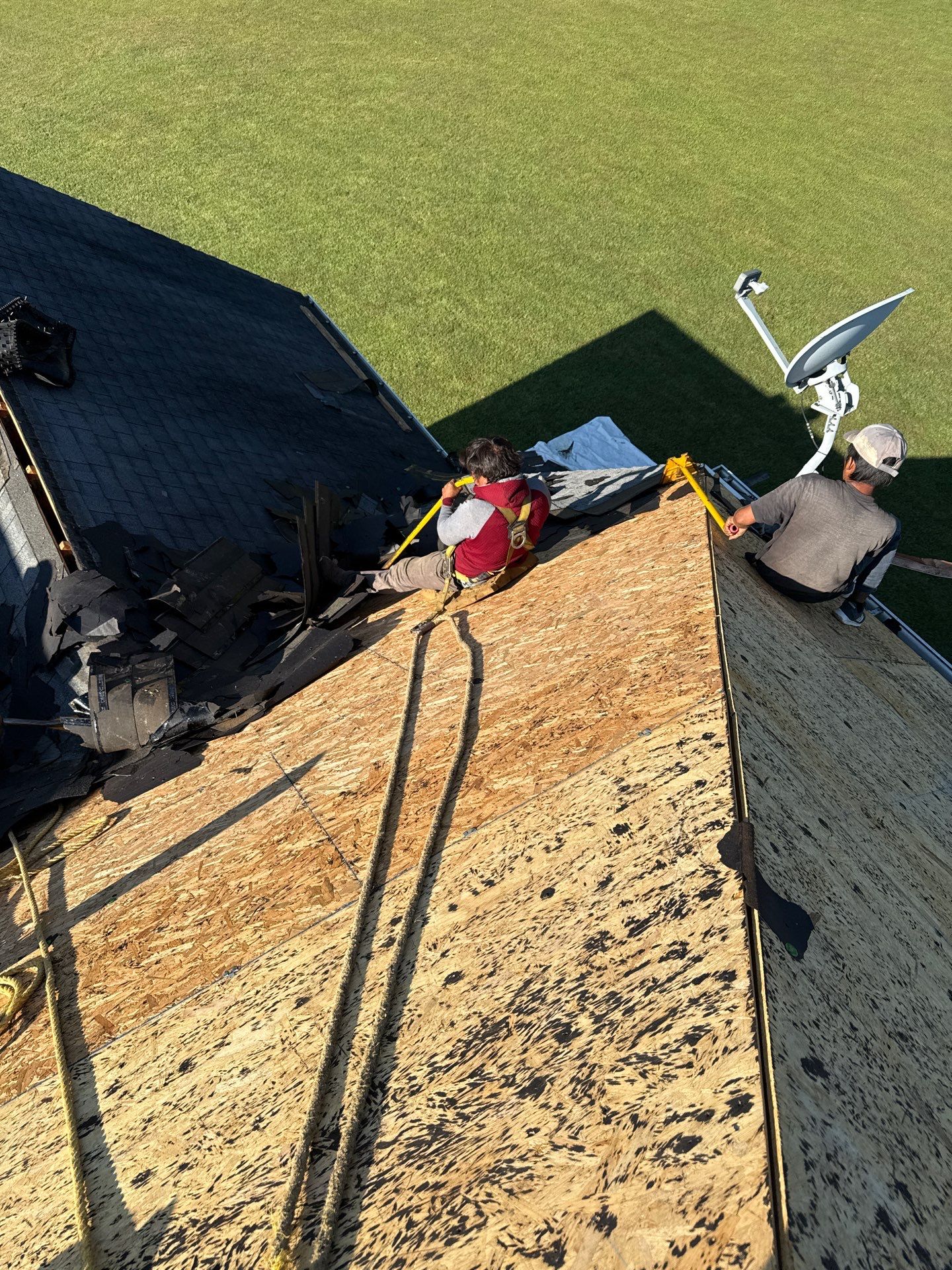 Residential Roofing Installation using GAF Timberline HDZ Oyster Grey by Rainstoppers Roofing