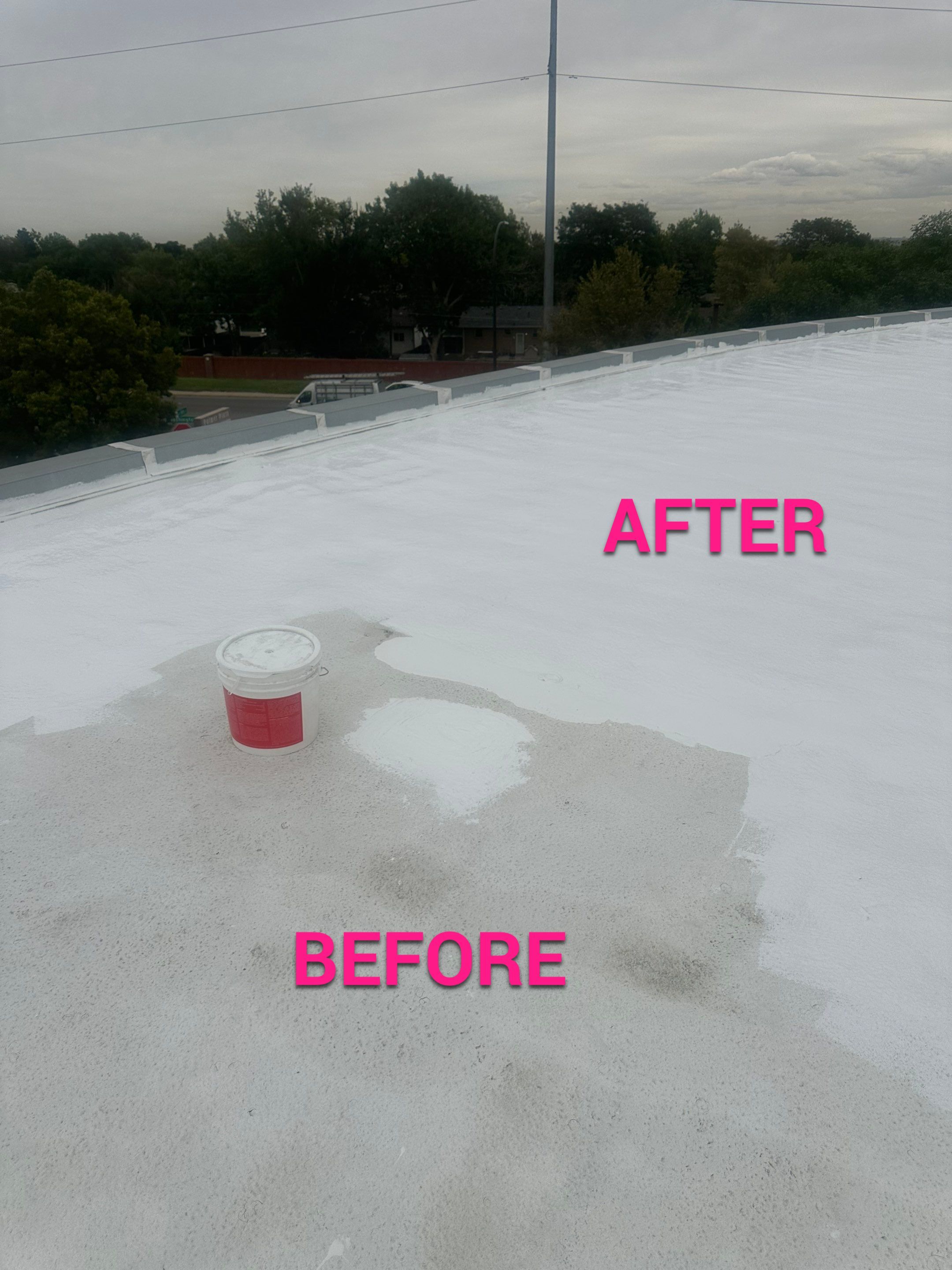 SPF coated with 100% Silicone Coating by Rhino Roofing LLC