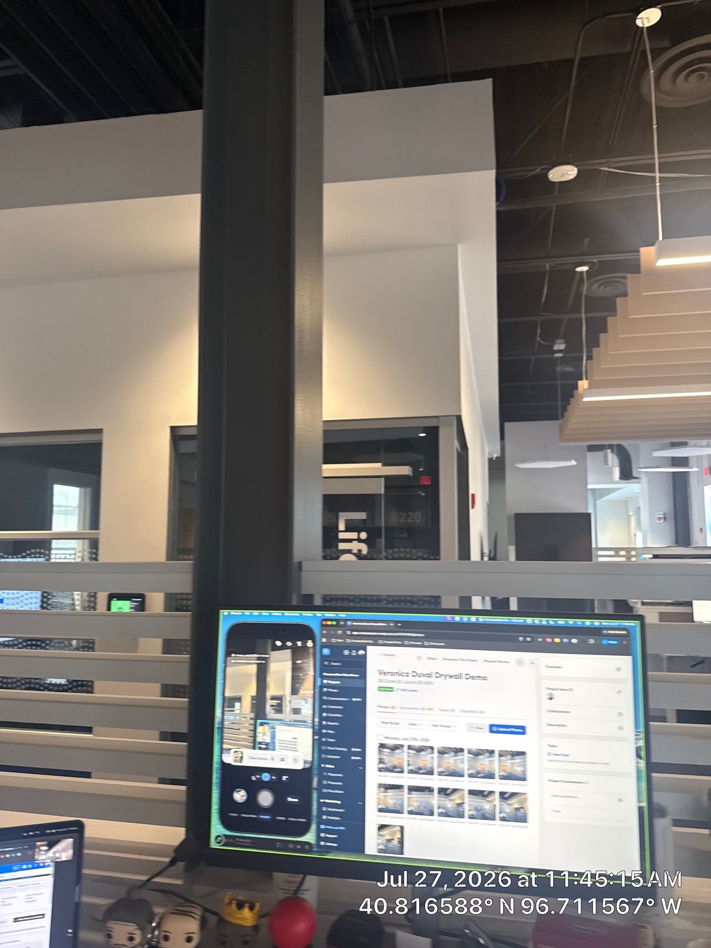 Commercial Office Renovation Featuring Custom Acoustic Ceilings in Lincoln by CompanyCam Sales Demo
