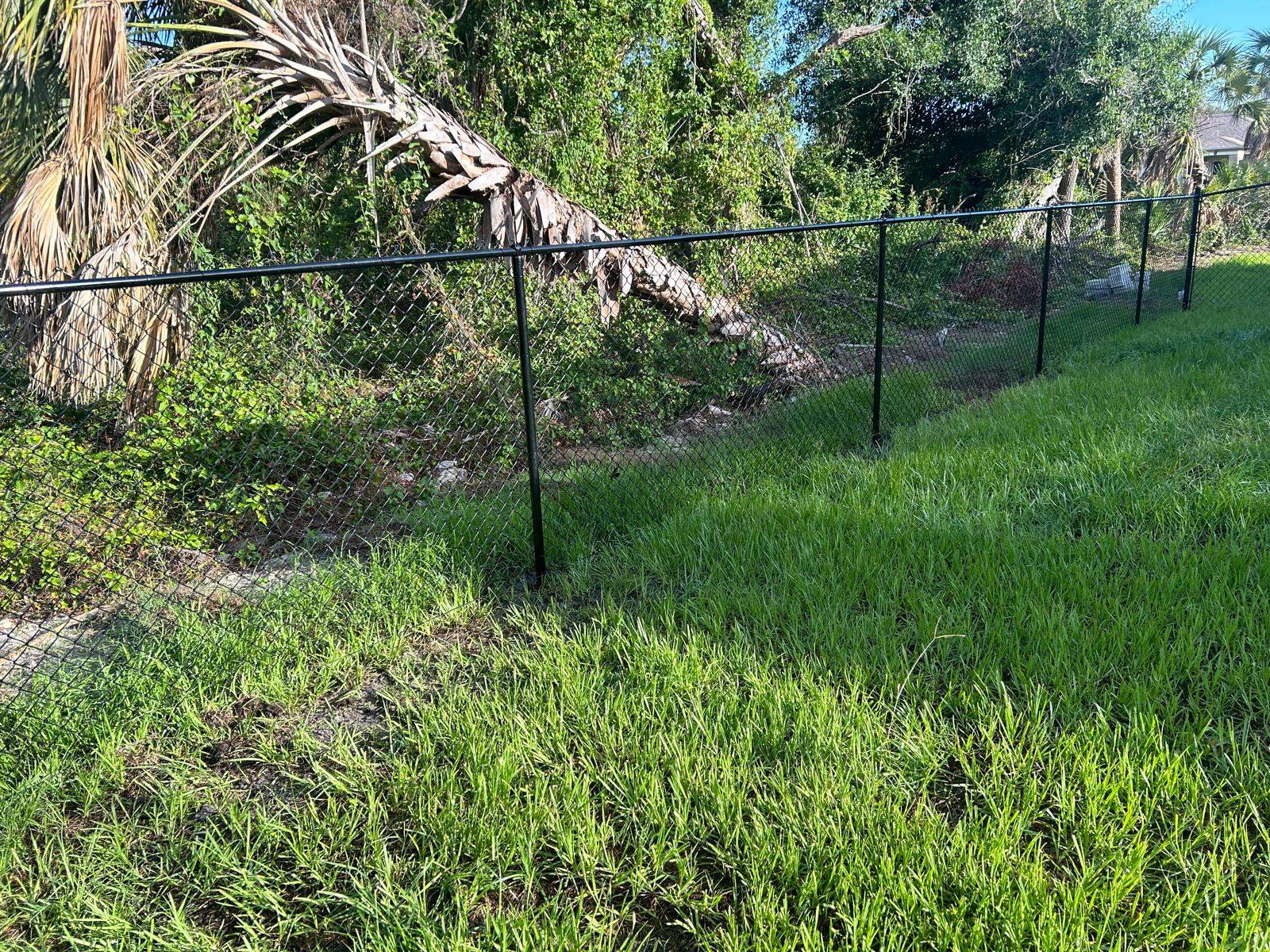 Residential Black Vinyl-Coated Chain Link Fence in Port Charlotte by True Fence LLC