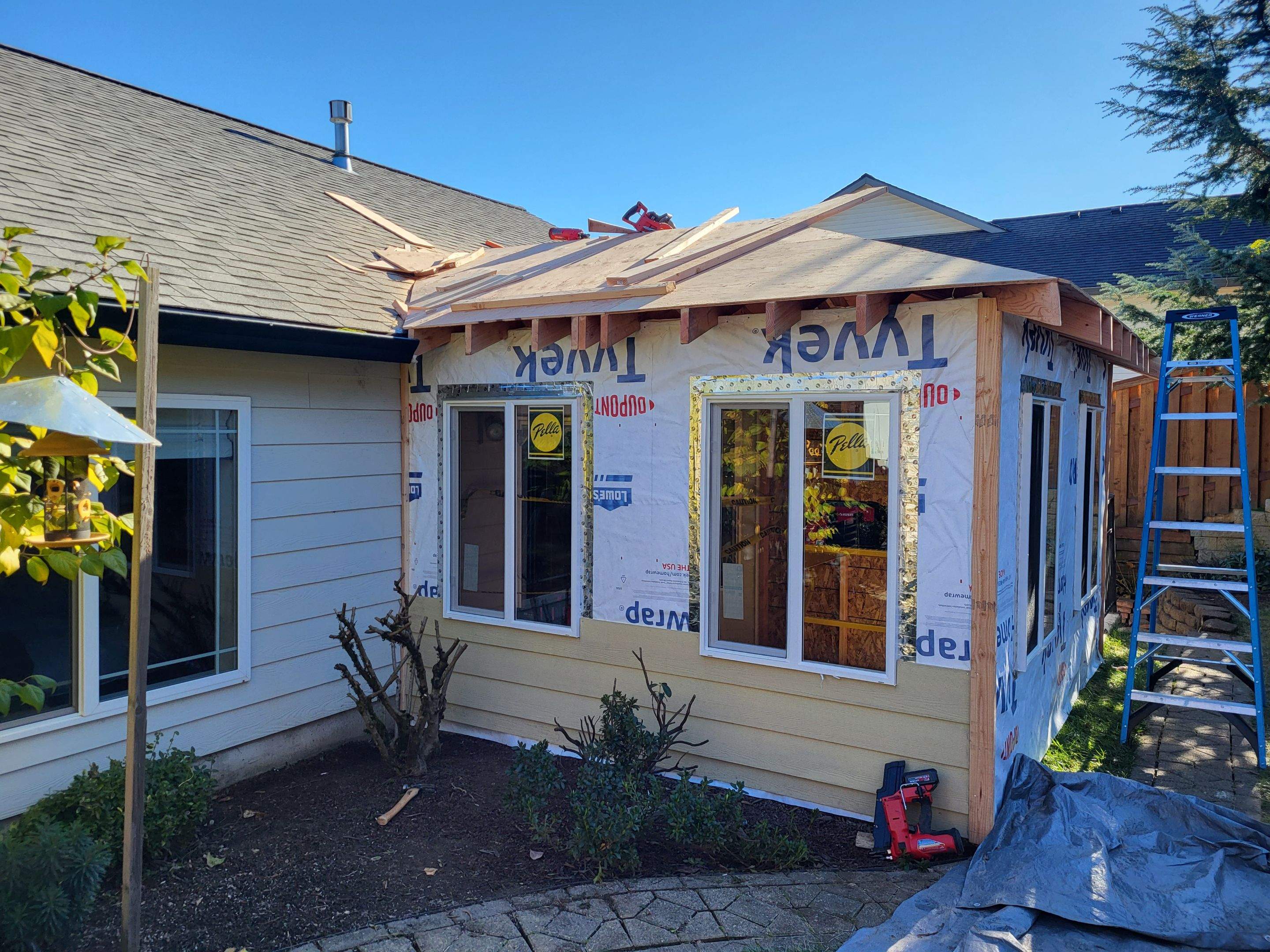 Custom Sun Room Addition and Exterior Renovation in Oregon City by American Made Construction 