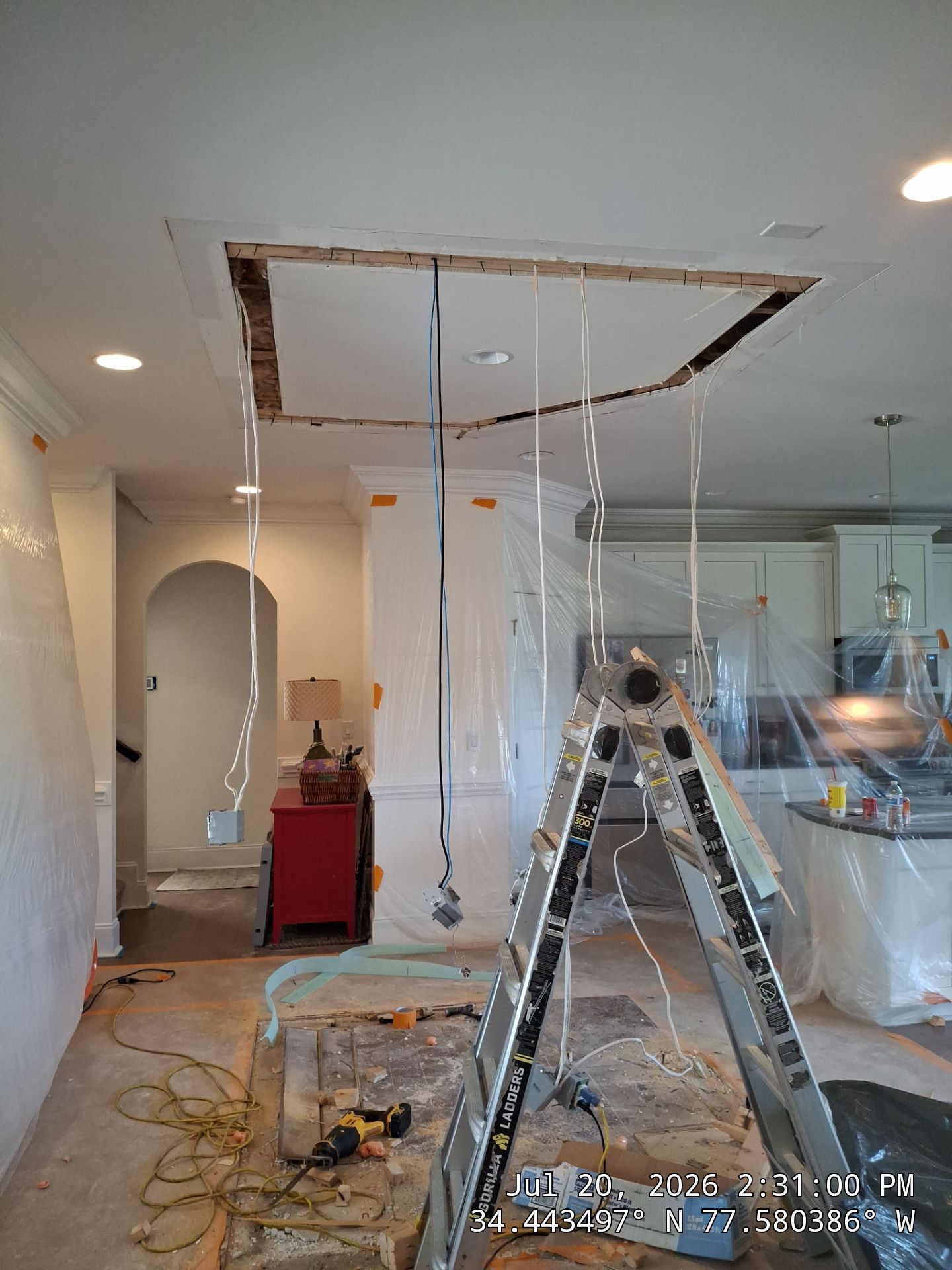 Kitchen Updates, Butler Pantry Removal, and Outdoor Shower Installation in Hampstead by RGR Construction and Roofing, LLC