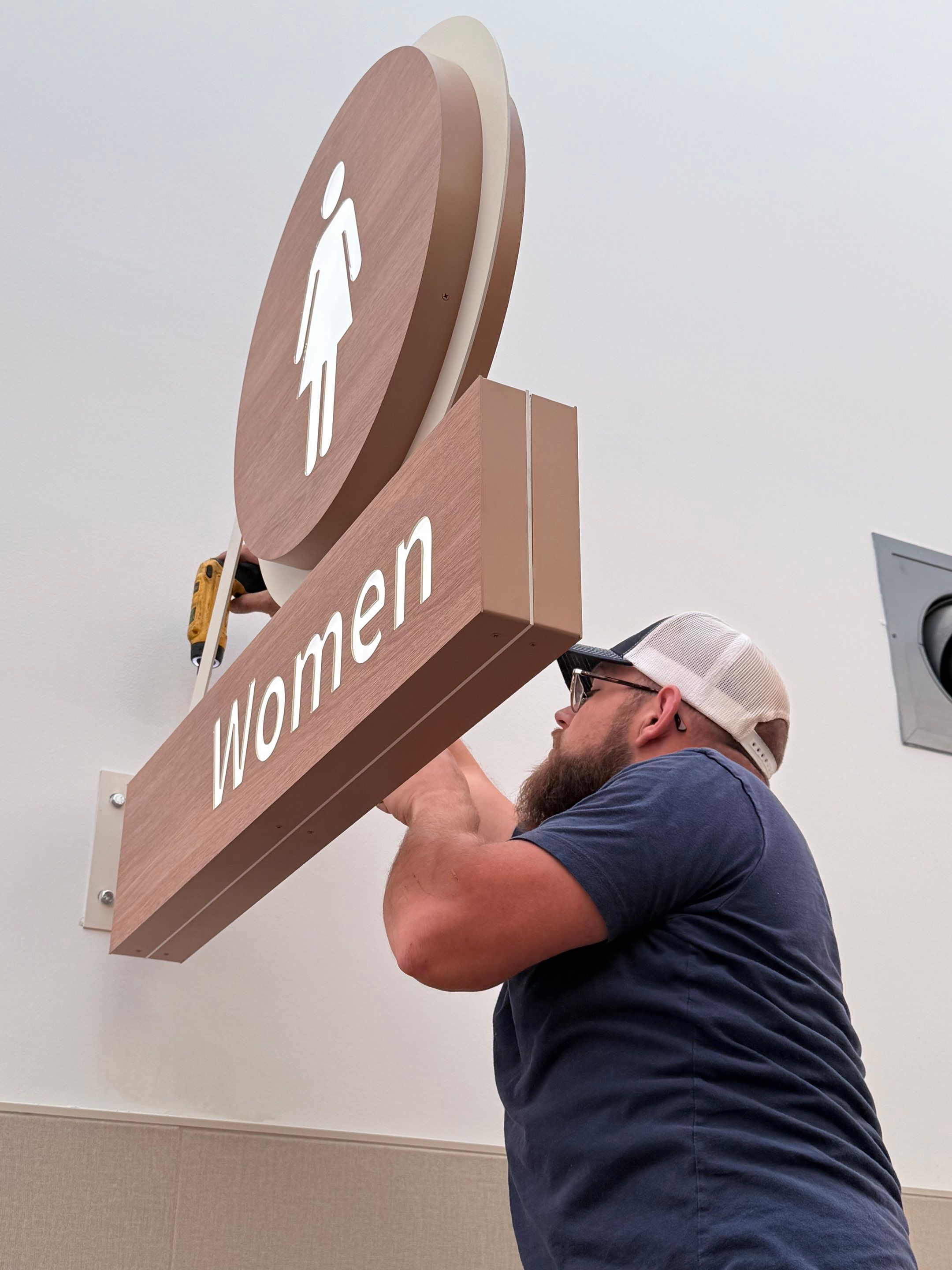 South Bend Airport Interior Wayfinding and Backlit Signage Installation by Hayes Design co