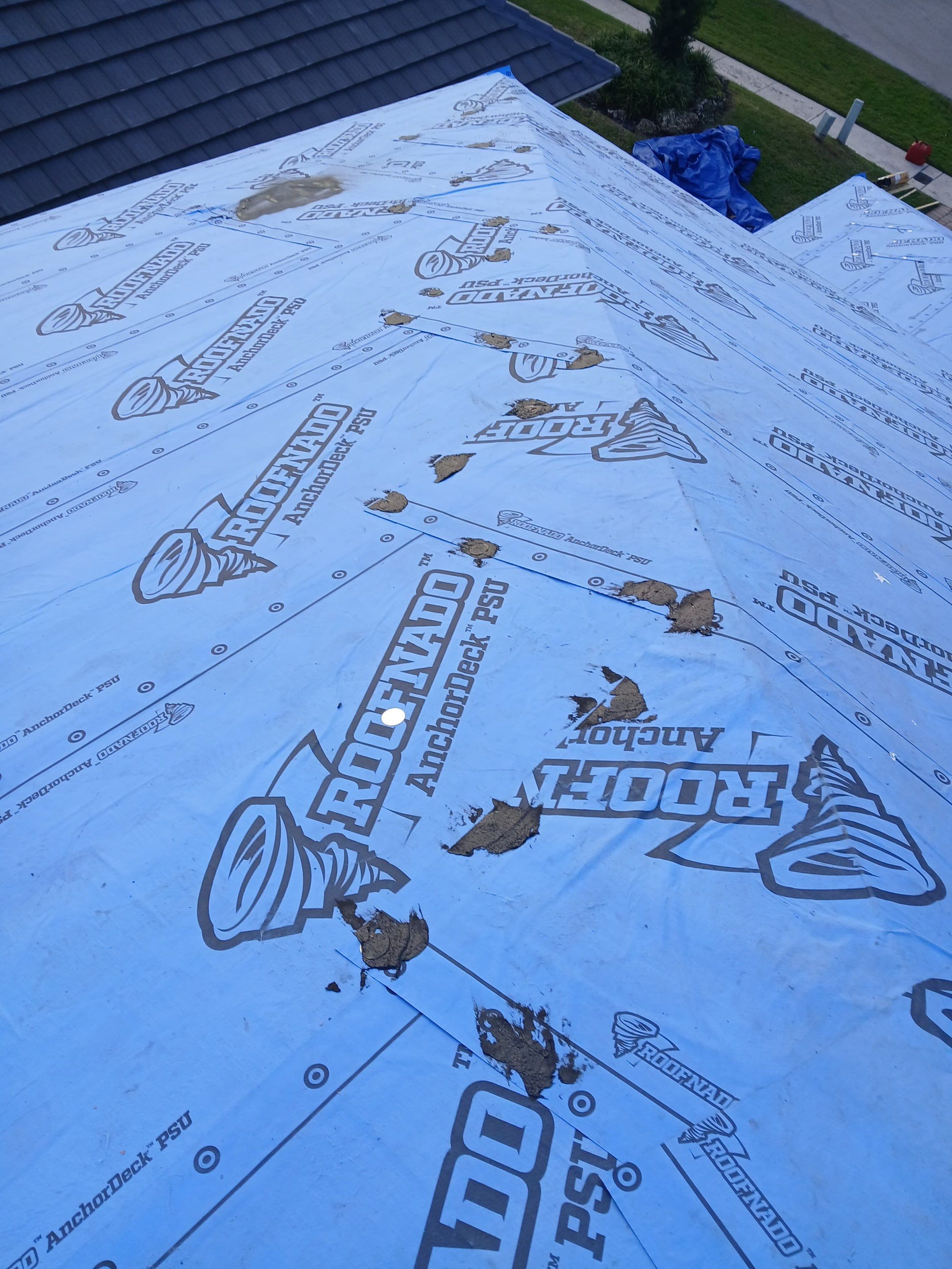 Residential Roofing Installation using 1" Nail strip metal roof by BLUES BROTHERS ROOFING