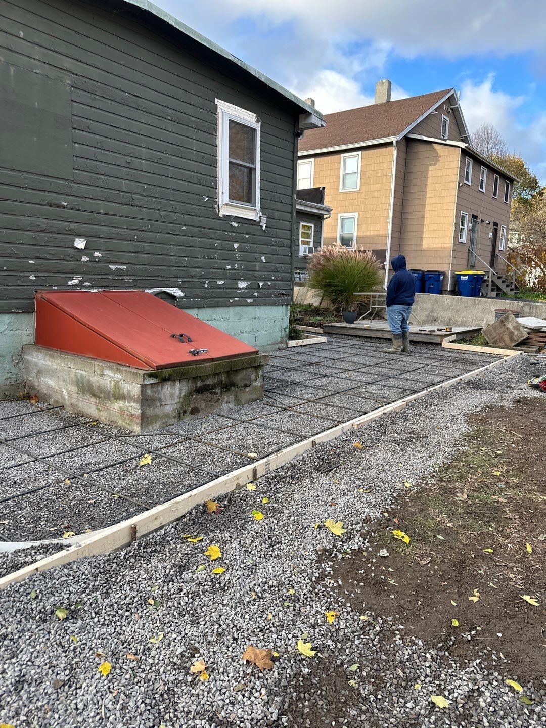 Broom finished concrete patio  by NG Masonry & Construction LLC