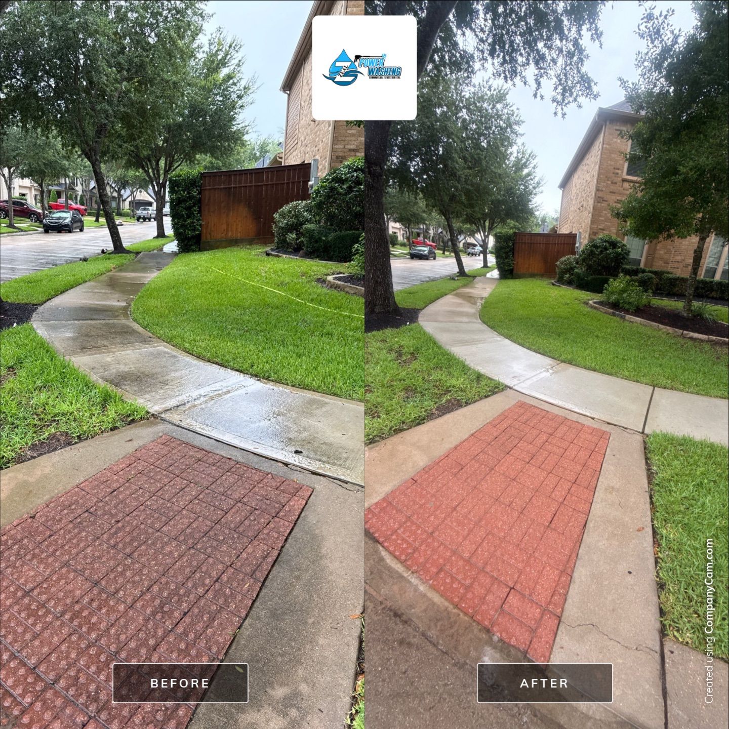 Residential Concrete Surface Cleaning and Fence Restoration in Missouri City by Zeal Power Washing