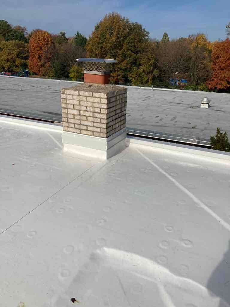 Roof Installation using Silicone TPO by ExteriorPros
