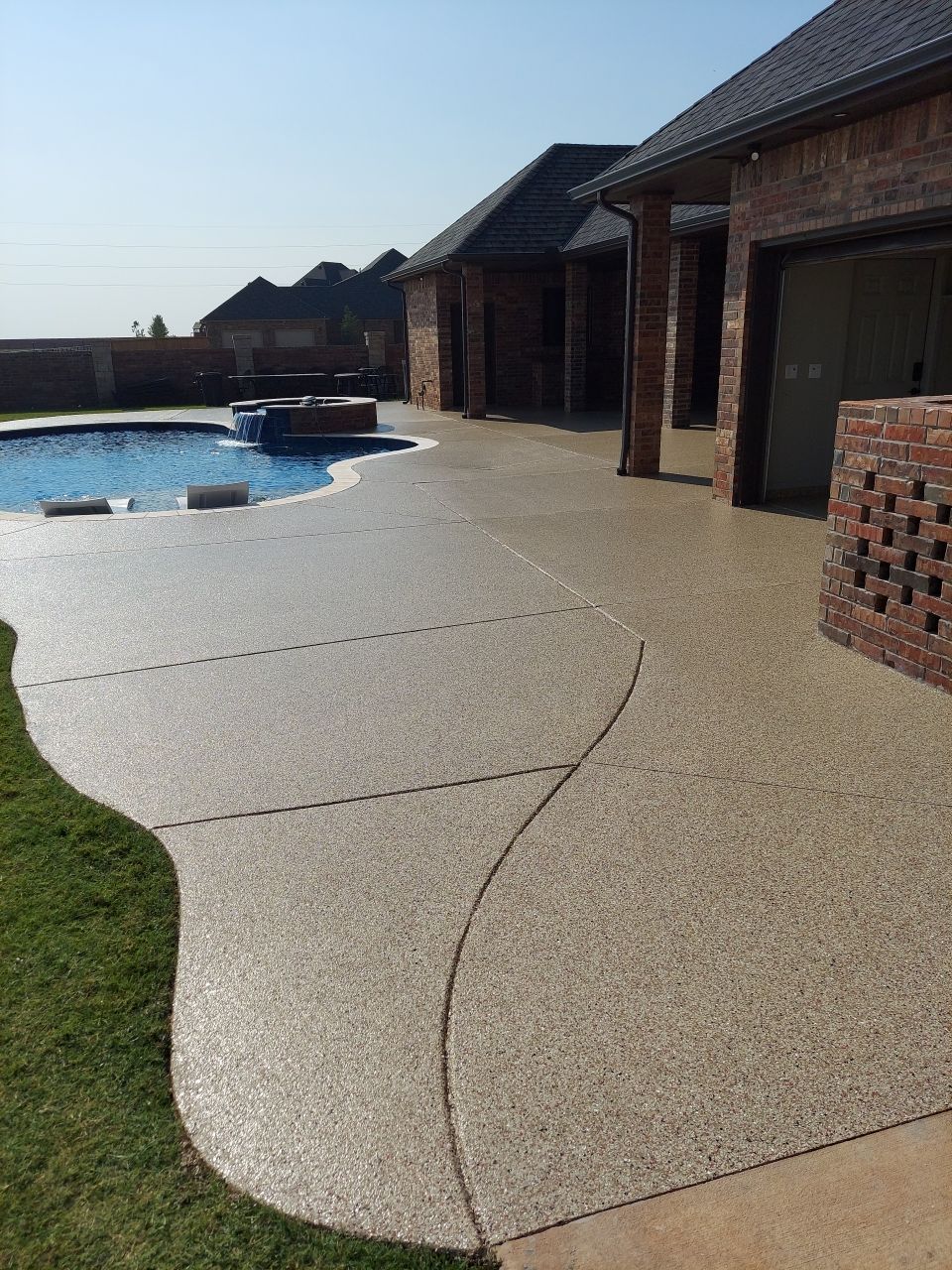 Patio & Pool Deck Coating with Pecan by Copperhead Coatings