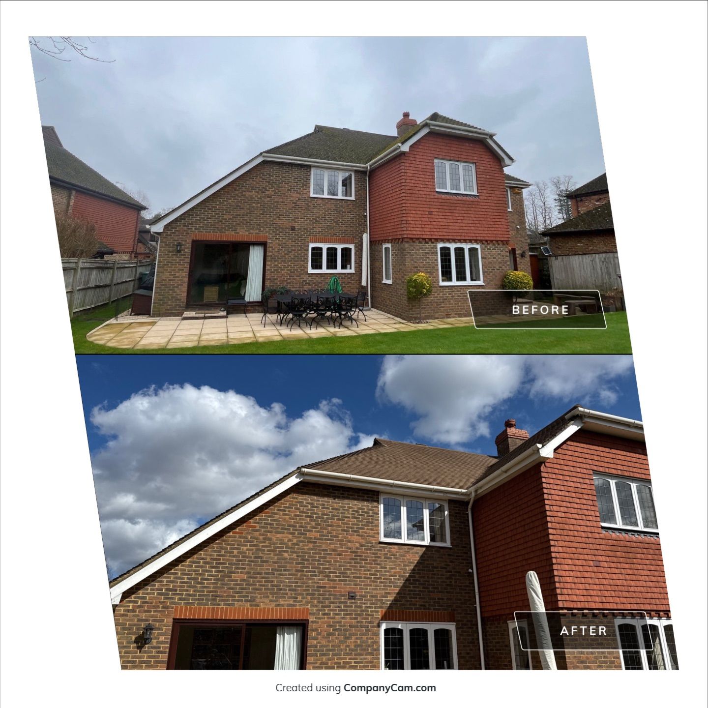 Roof Clean - Moss Removal - Gutter Clean using Honda 15lpm Low Pressure Washing Machine by Ges Exterior Cleaning ltd