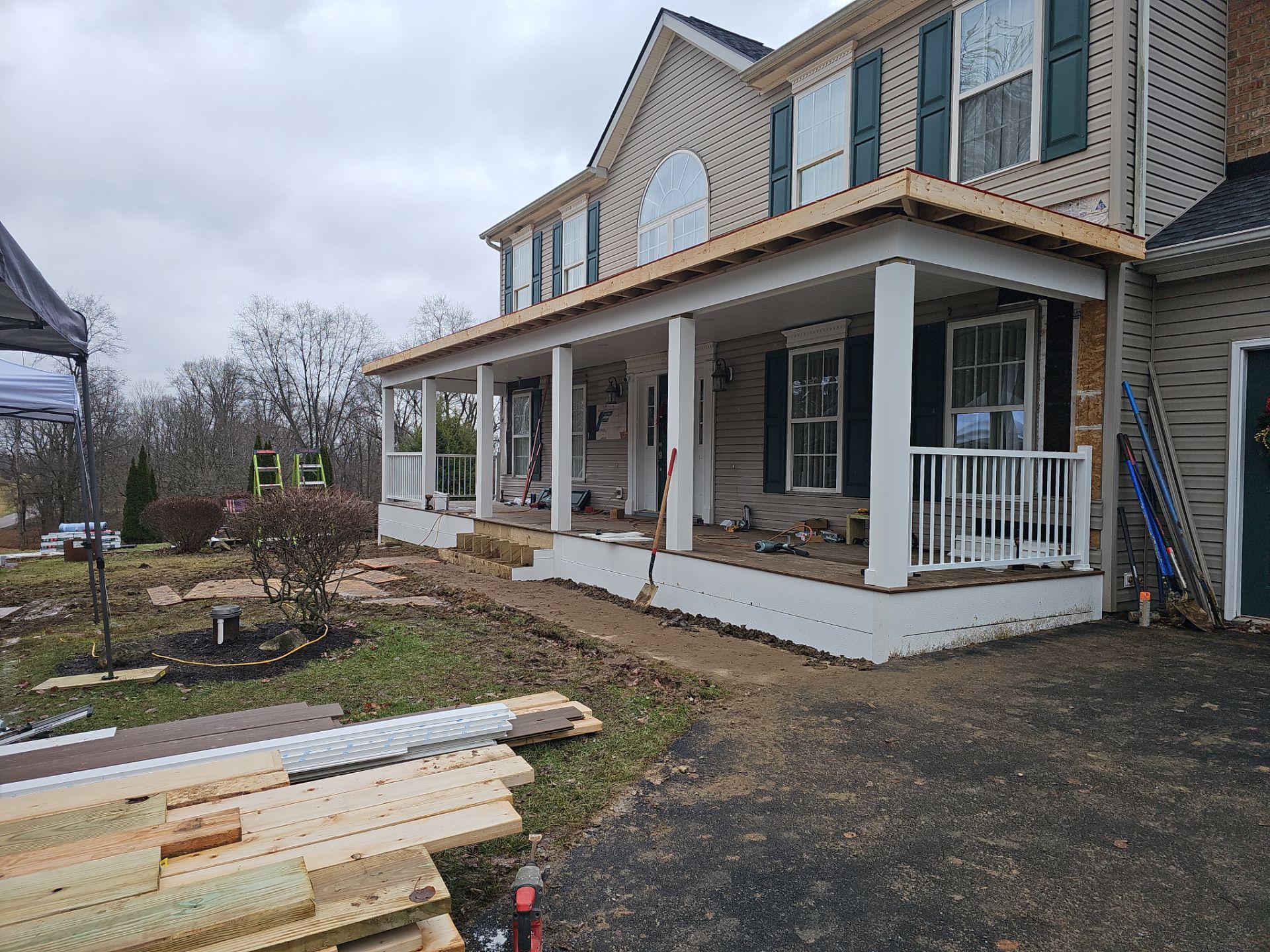Porch by Cousins Roofing Siding & Decks