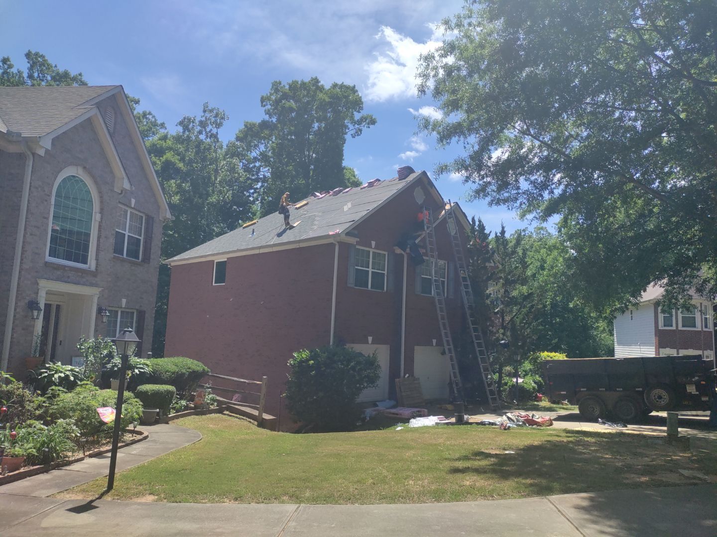 Residential Roof Replacement using Owens Corning Estate Gray by Inspector Roofing and Restoration