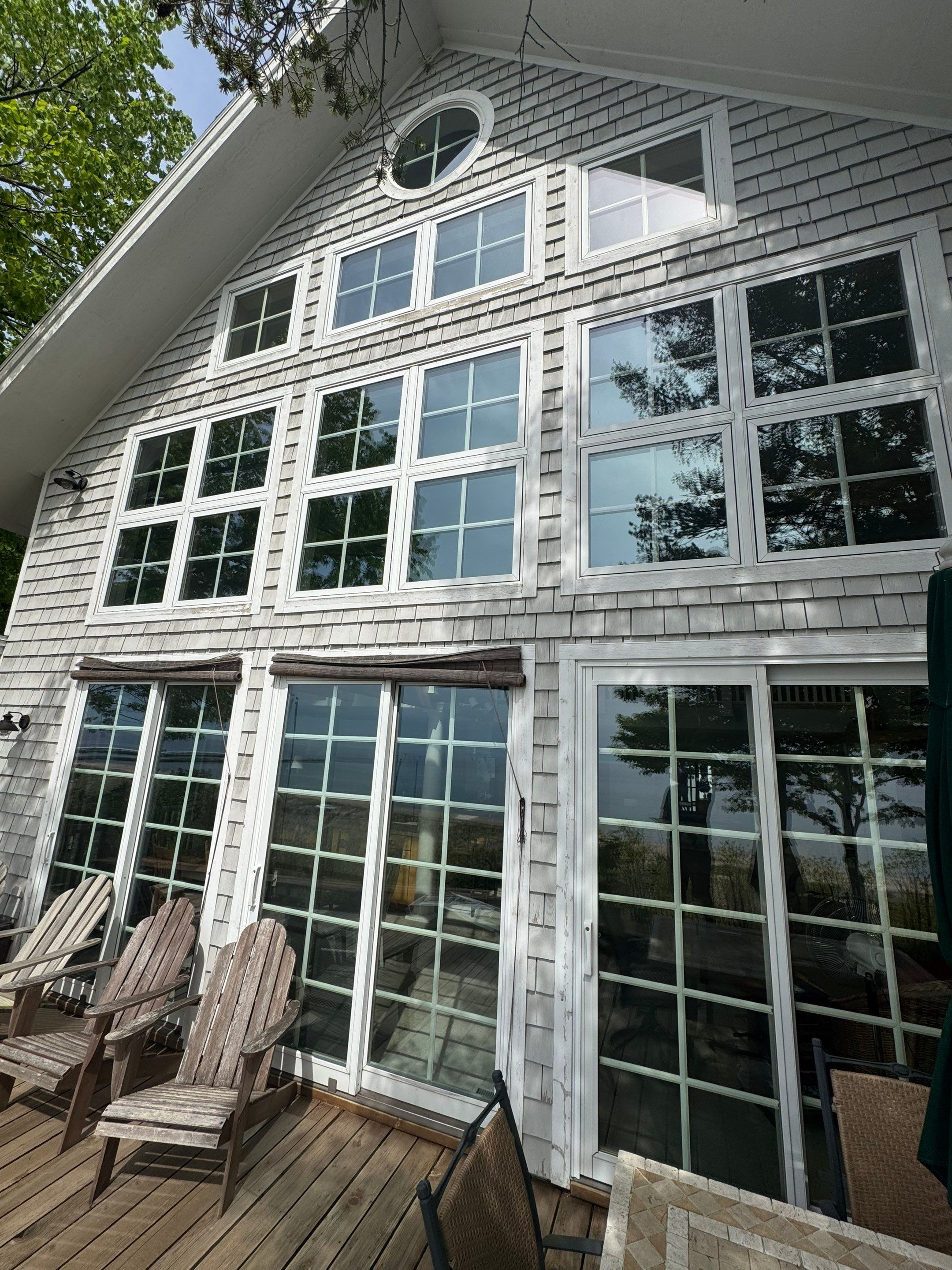 Lakefront Deck Pressure Washing, Exterior Wood Staining, and Painting in West Olive MI by Gordon Painting