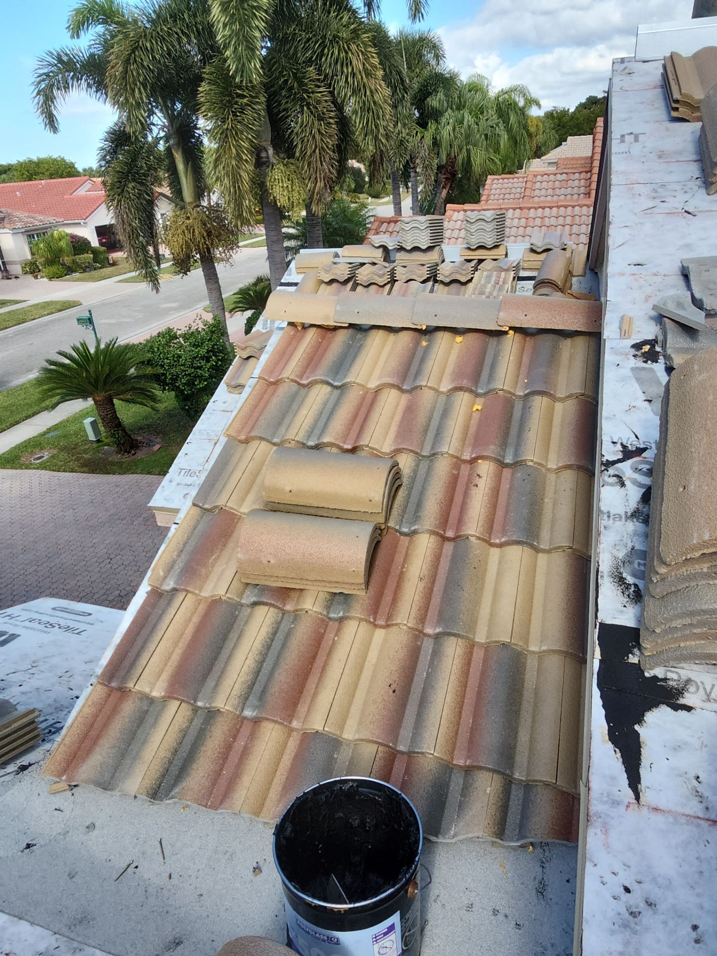 Concrete Tile Roof Replacement and Wood Decking Repair in Boca Raton by Aastro Roofing