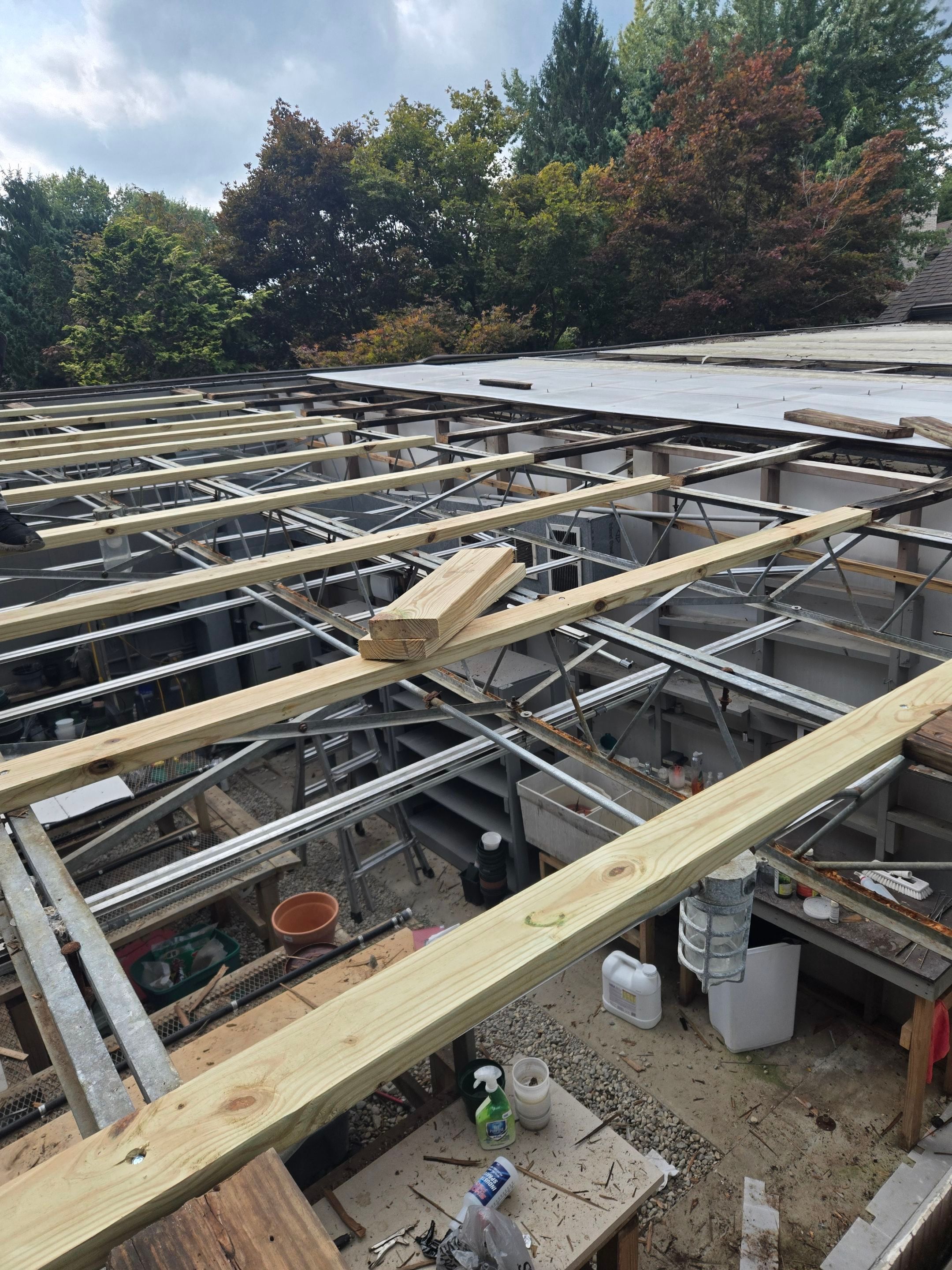 Greenhouse Roof Replacement and Structural Framing Repair in Centerville by Level Up Roofing and Restoration Services LLC