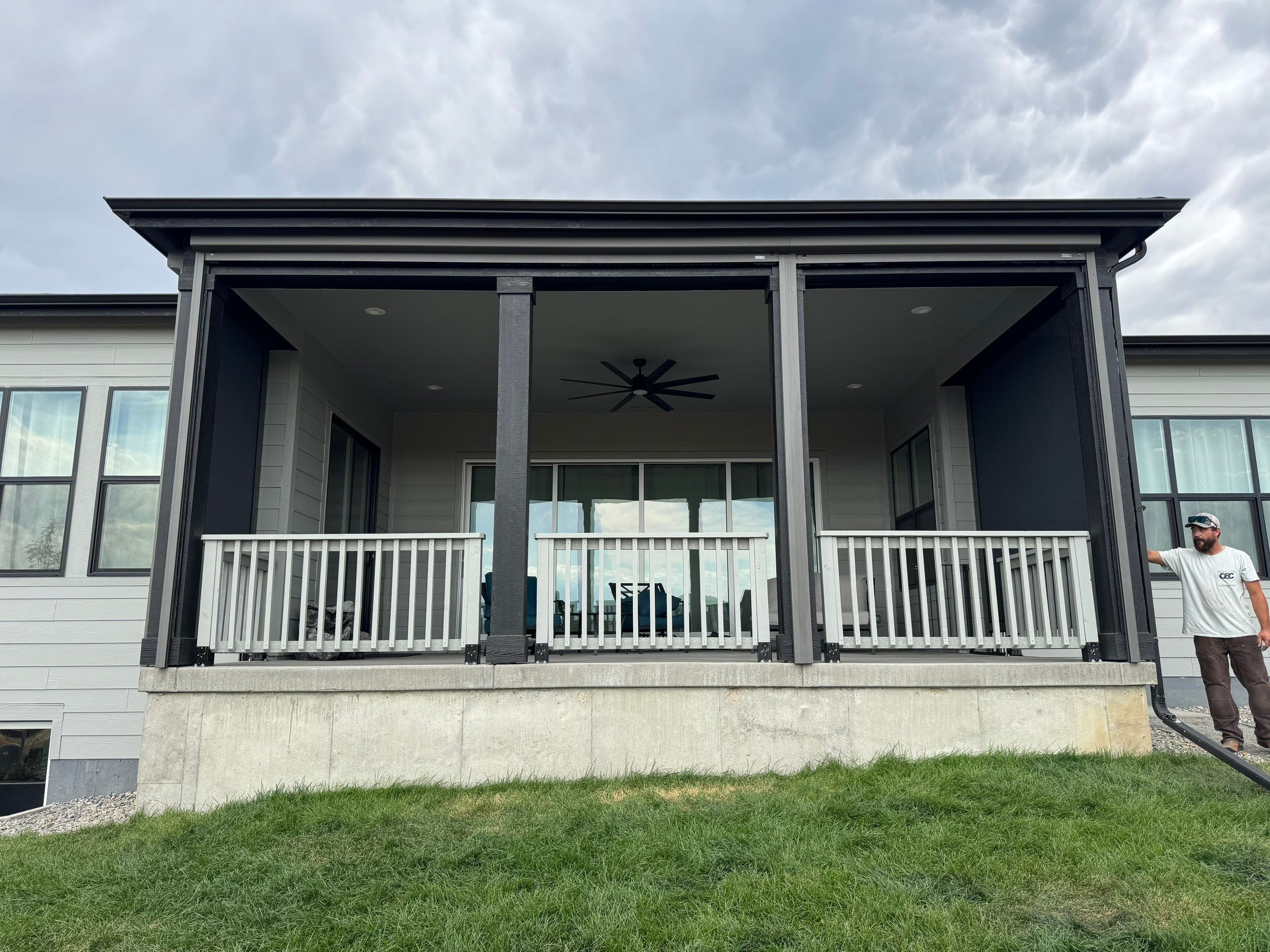 Retractable All-Weather MagnaTrack Screen Installation for Castle Rock Patio by Outdoor Solutions Colorado