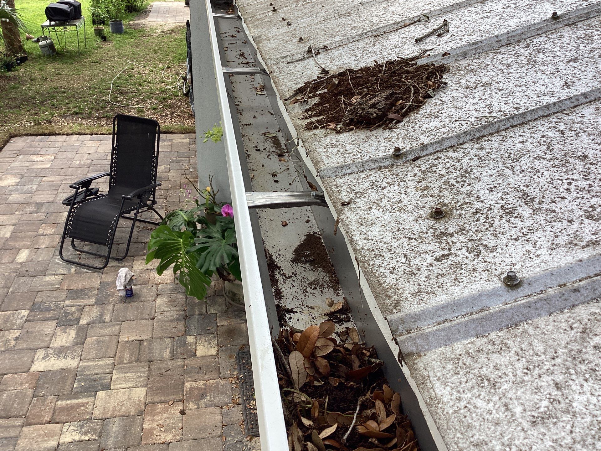 White 6-Inch Gutters and Leaf Guard Installation in Fort Myers FL by Gutter Professors