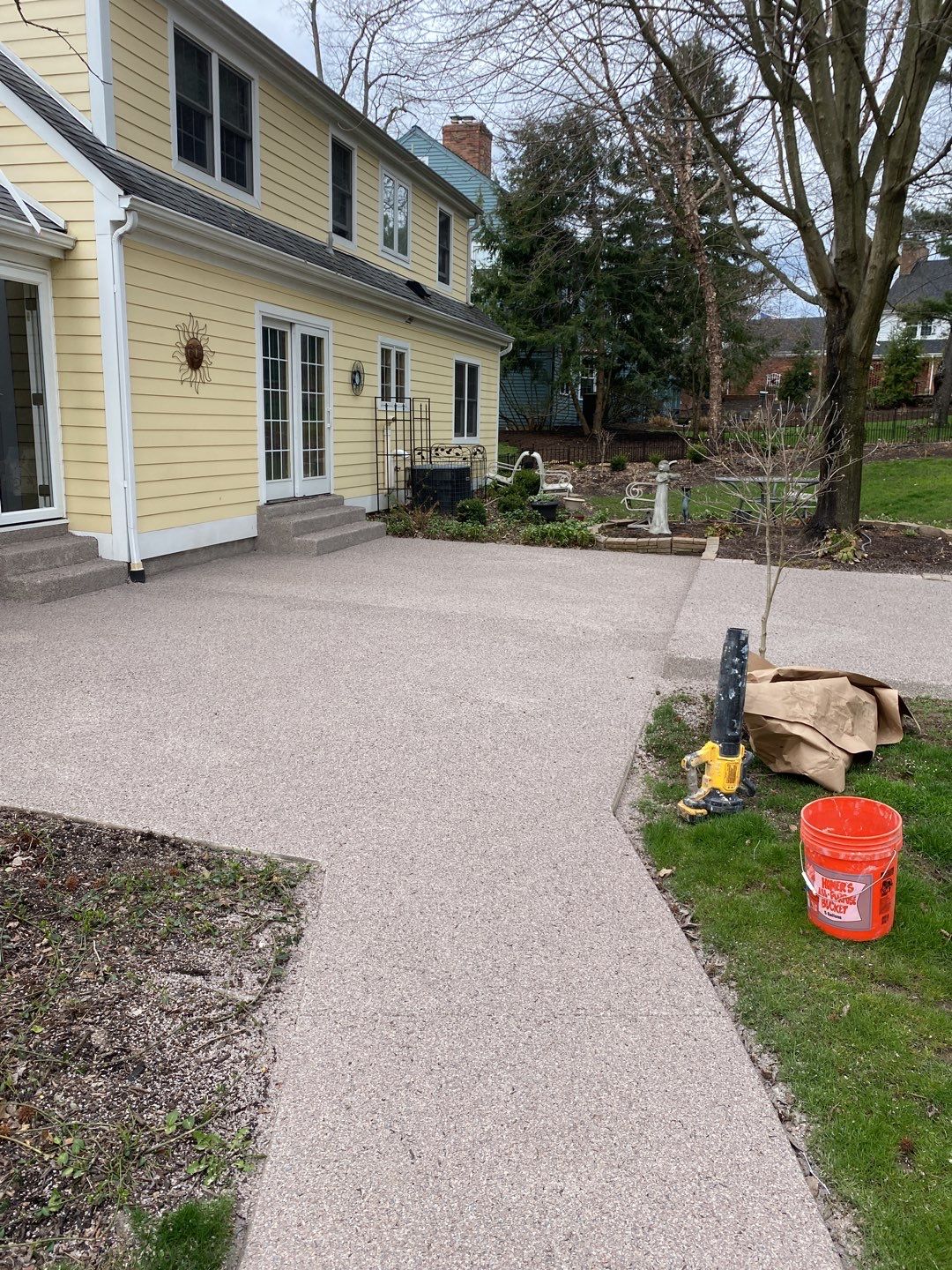 Large Patio + Garage Project in Pittsburgh by Floors in a Day, Inc