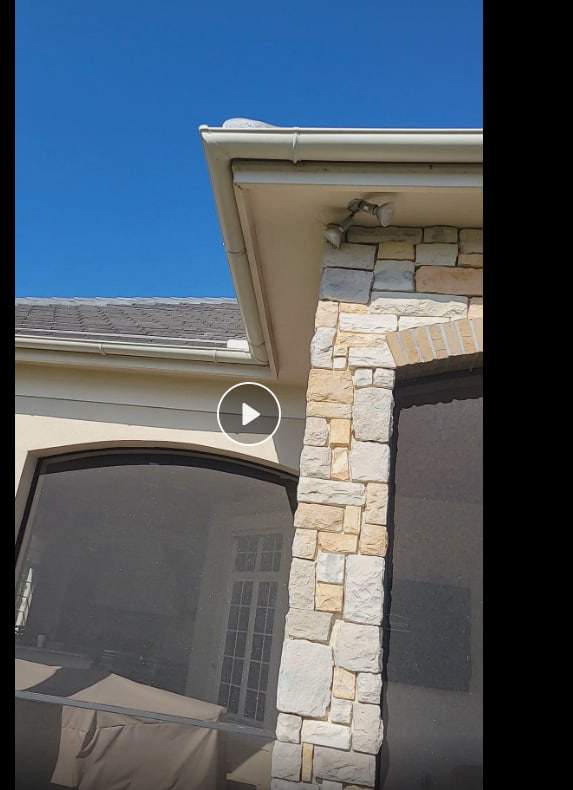 Almond Half-Round Gutters in Lakewood Ranch FL by Gutter Professors