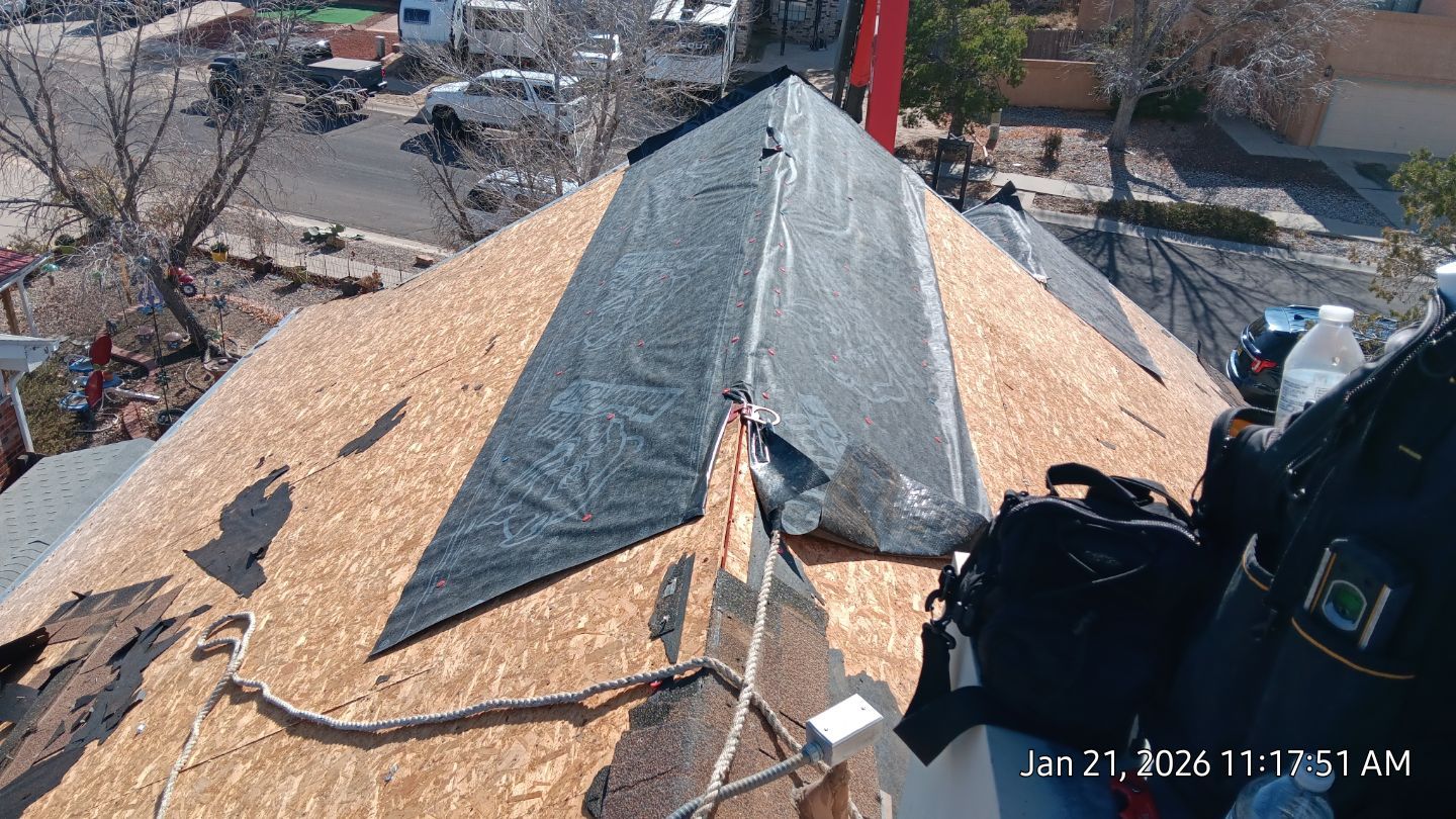 Northwest Albuquerque Residential Shingle Replacement and Gutter Repair by Doyle Roof Masters Inc