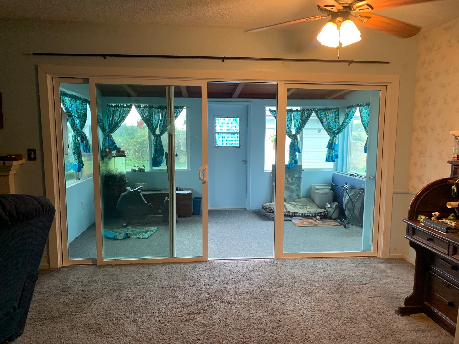 Sliding Patio Door using Vinyl retrofit by American Window Company