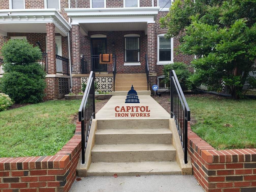 Traditional Vertical Picket Iron Railings – Residential Exterior – Washington, DC by Capitol Iron Works