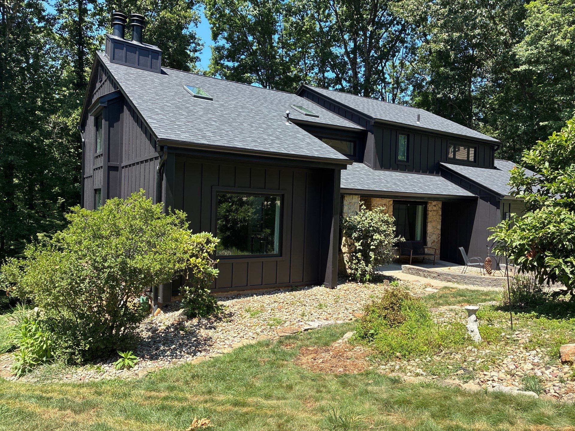 James Hardie Board and Batten Midnight Black Renovation in Wexford by Ideal Siding Pittsburgh