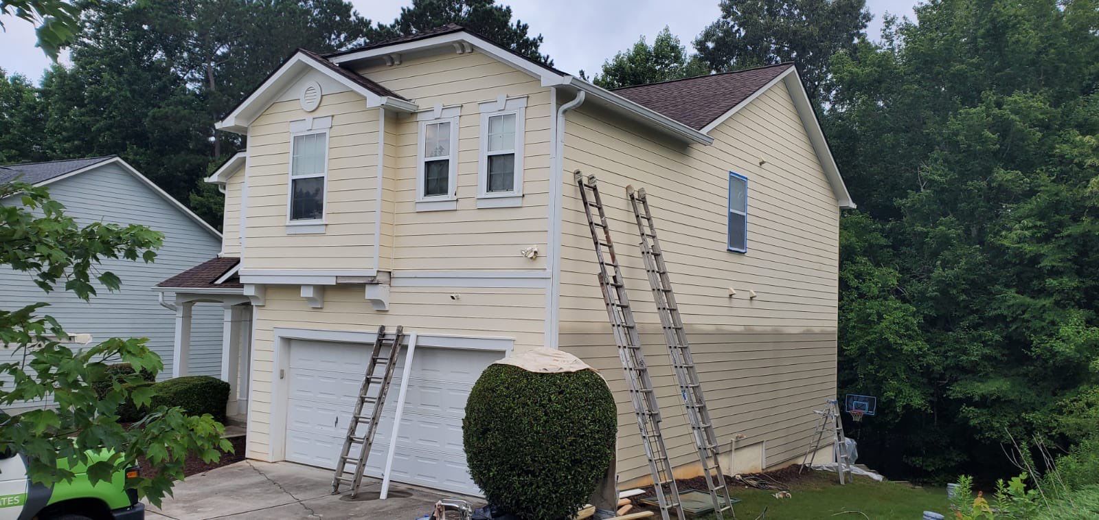 Two-Story Residential Exterior Painting and Shutter Refresh in Atlanta by Swift Home Renovations