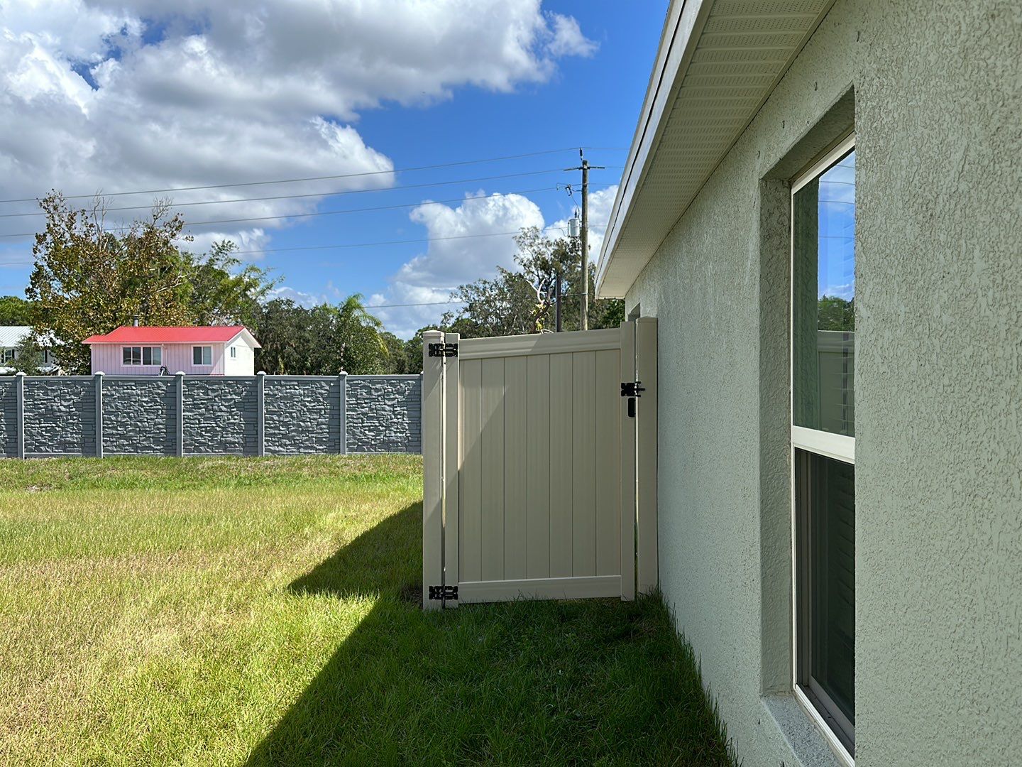 Vinyl Fence Installation using Tan Vinyl Privacy Fence by Asap fence and gates, LLC
