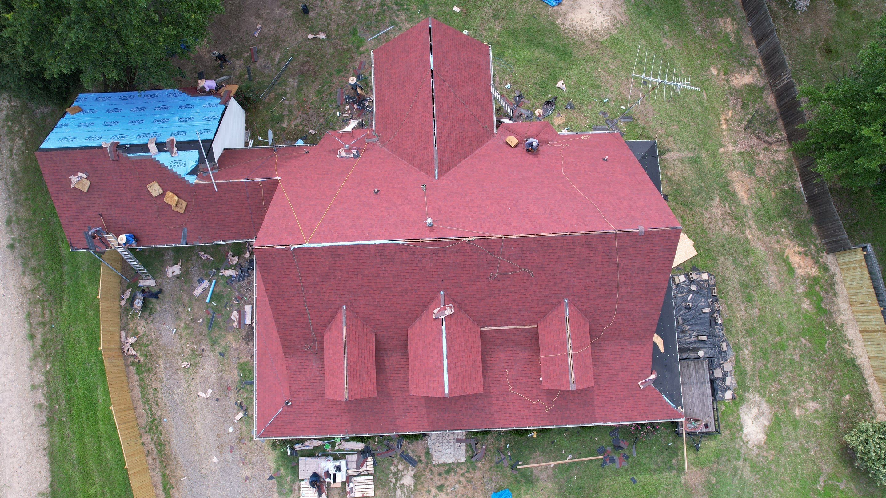 Residential Roofing Installation using GAF Timberline HDZ by Hostetler Roofing