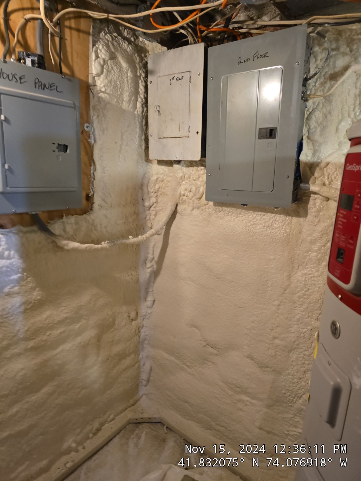 Basement Exterior Walls using Closed Cell Spray Foam by NYS Foam & Energy