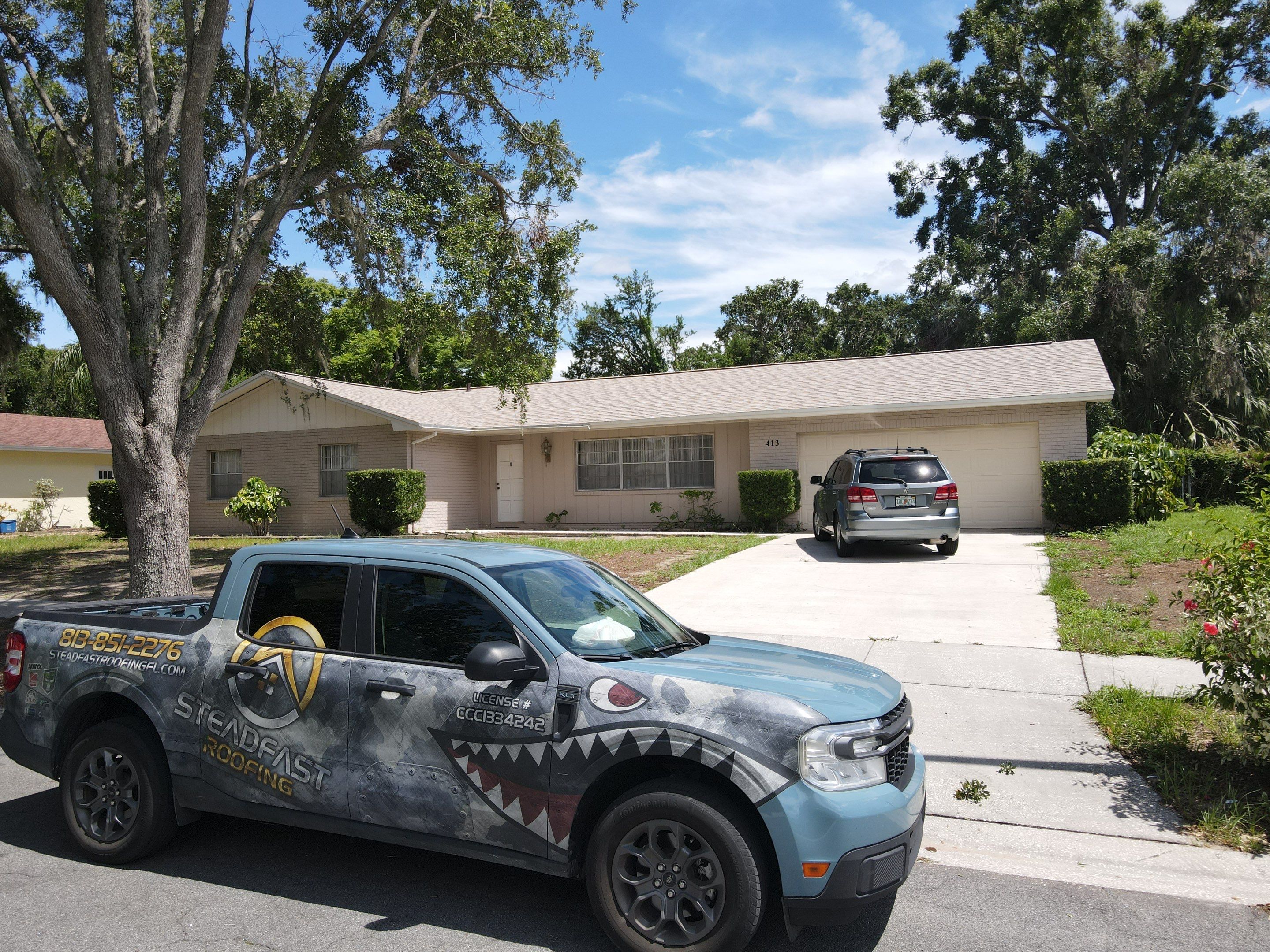 Roof Replacement in Brandon FL. by Steadfast Roofing