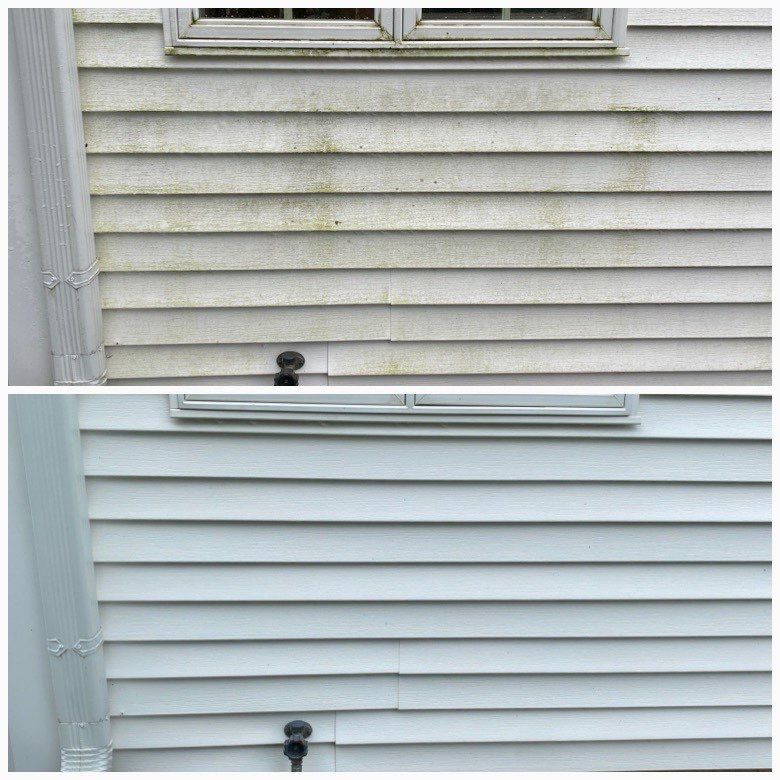 House wash and concrete cleaning by Shulla Exterior Cleaning