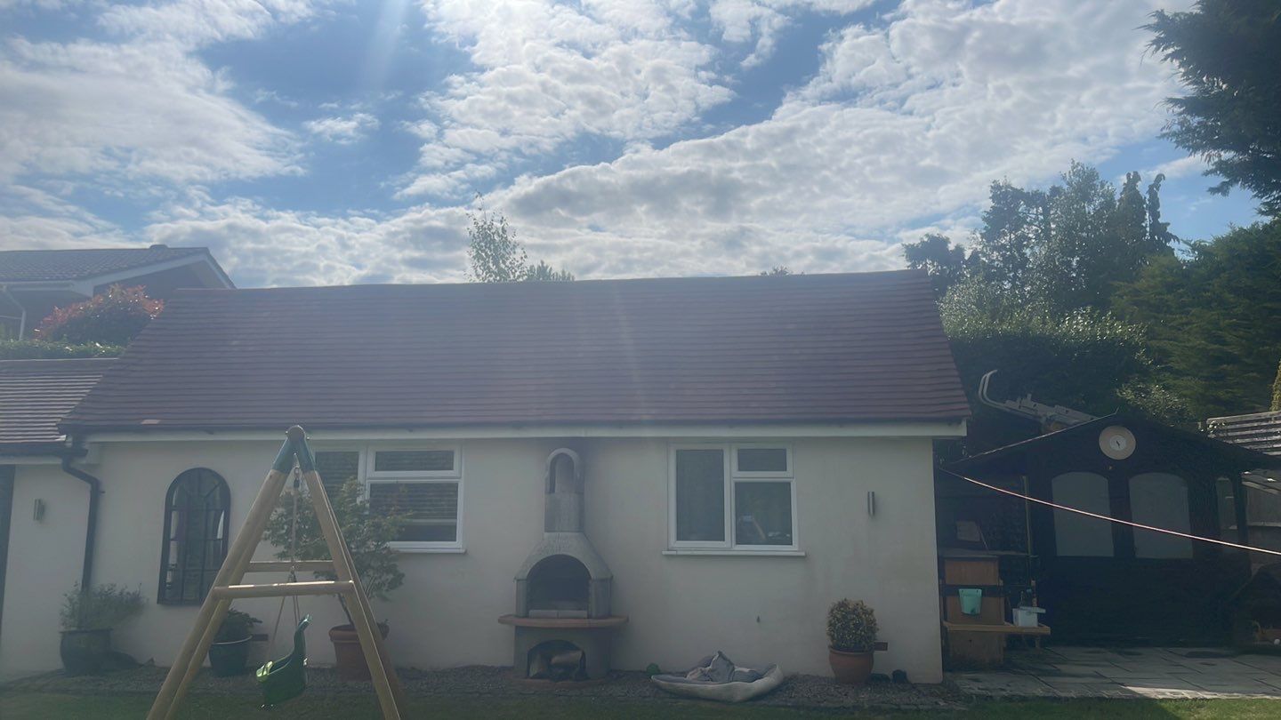 Roof Clean - Biocide Treatment using Honda 15lpm Low Pressure Washing Machine by Ges Exterior Cleaning ltd