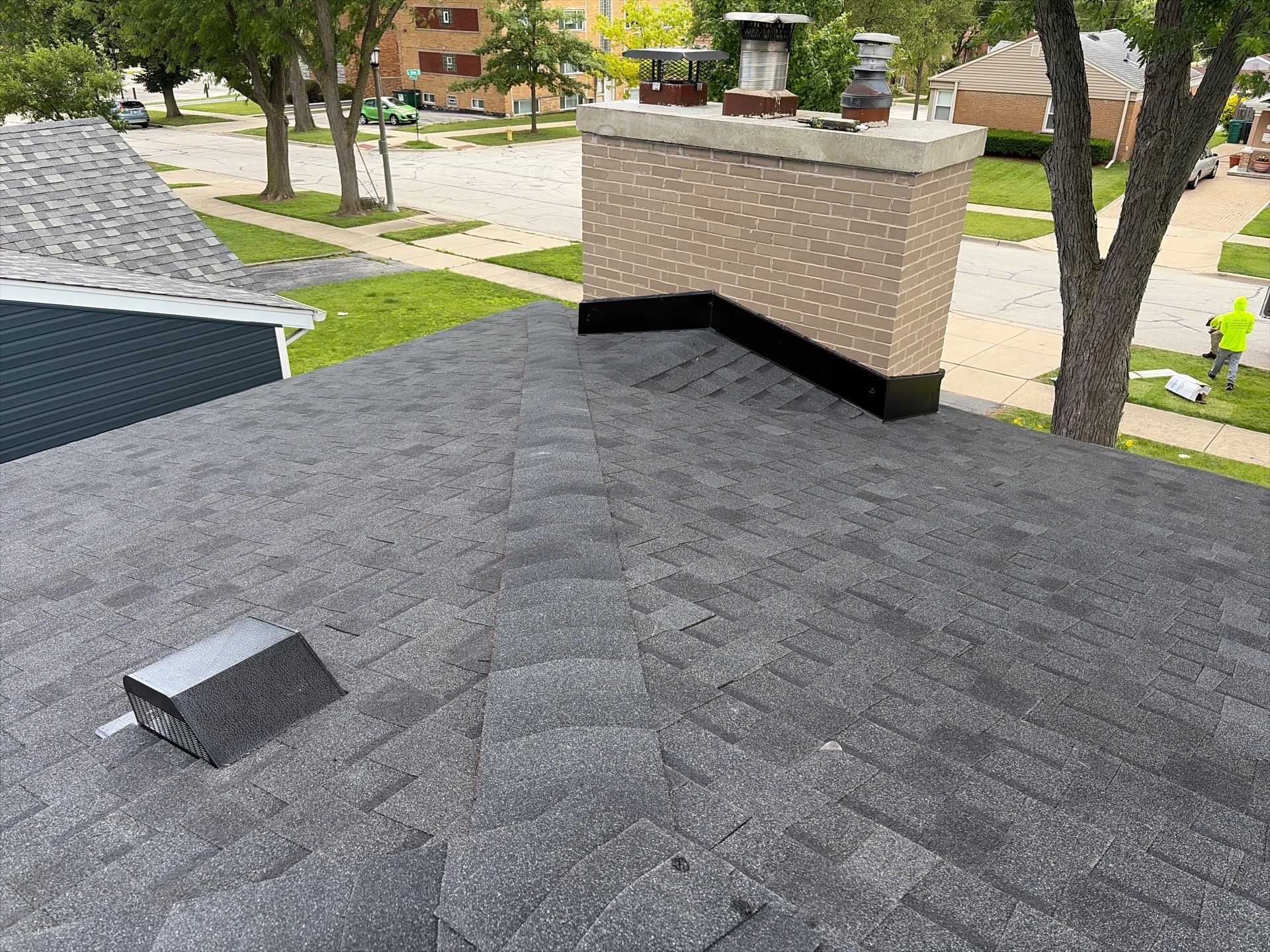 Full Architectural Shingle Roof Installation and Decking Repair in Lombard by Pro Home Services Inc