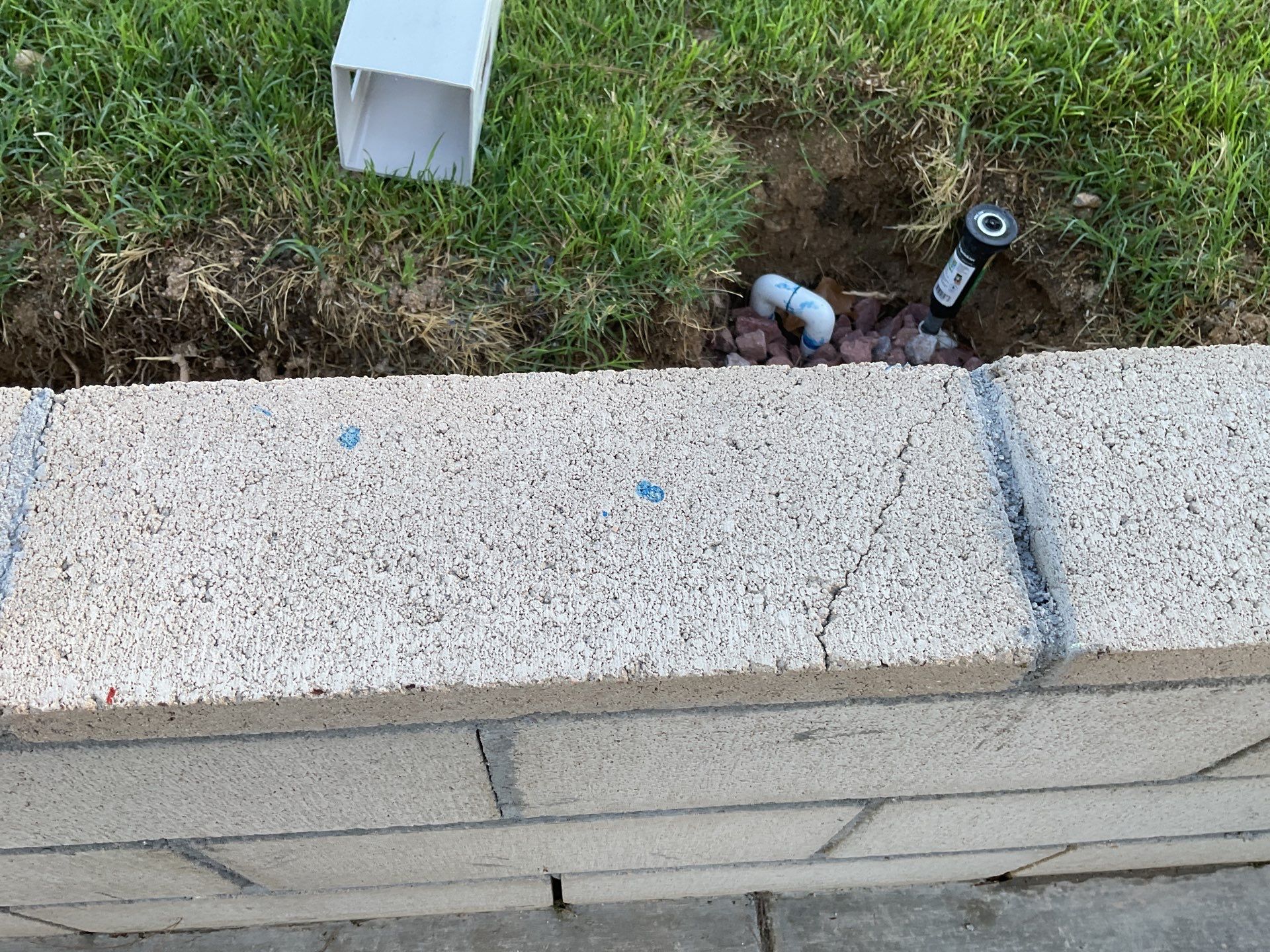 White Box Picket Fence on top of block wall  by Fence Guys Inc. 