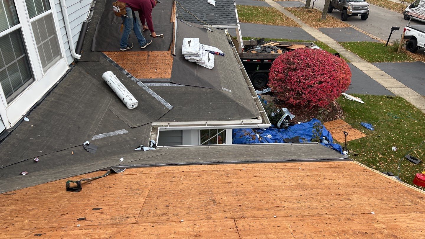 Multi-family unit roof replacement. using GAF Timberline HDZ by Pro Home Services Inc