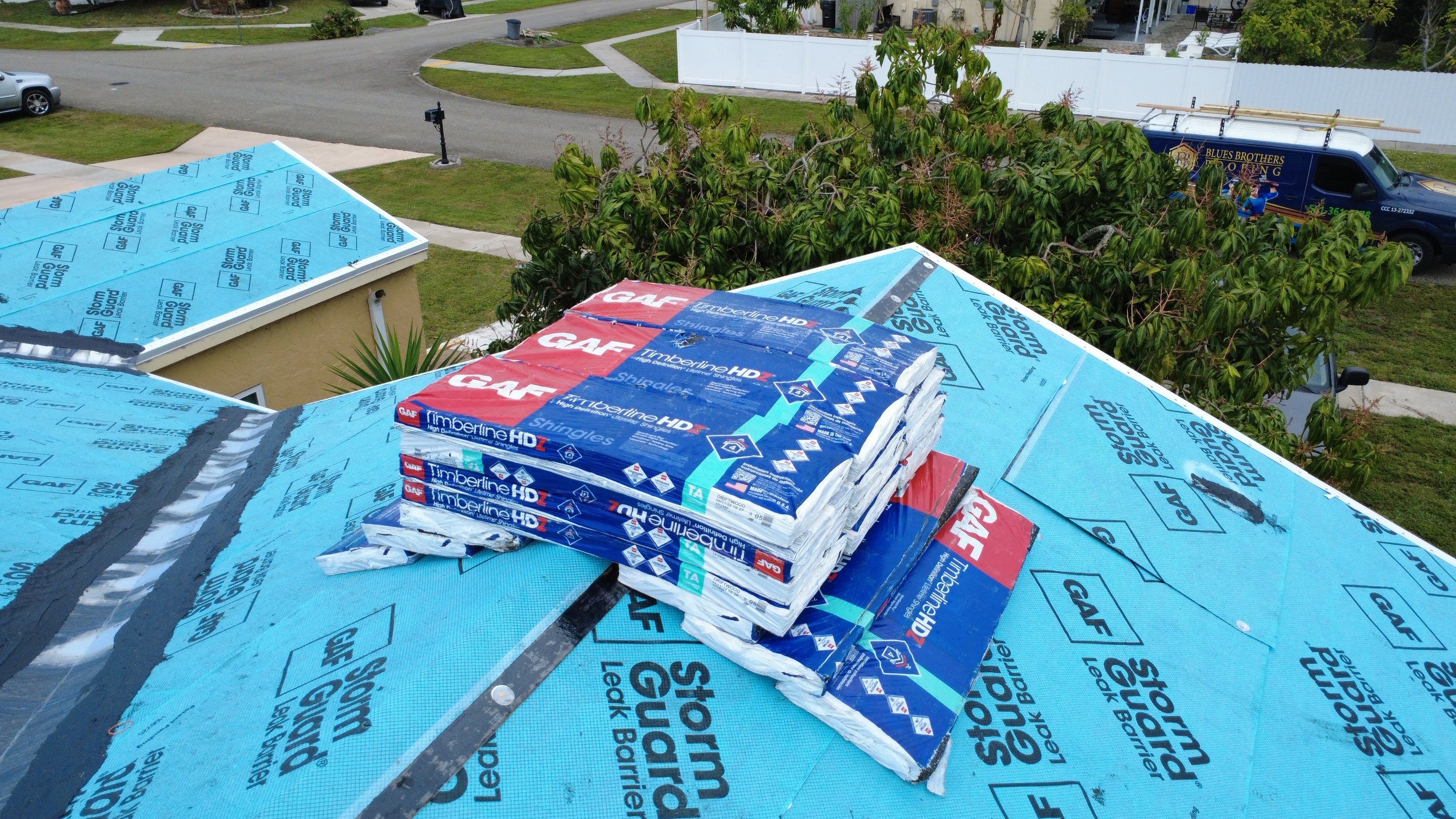 Residential Roofing Installation using GAF by BLUES BROTHERS ROOFING