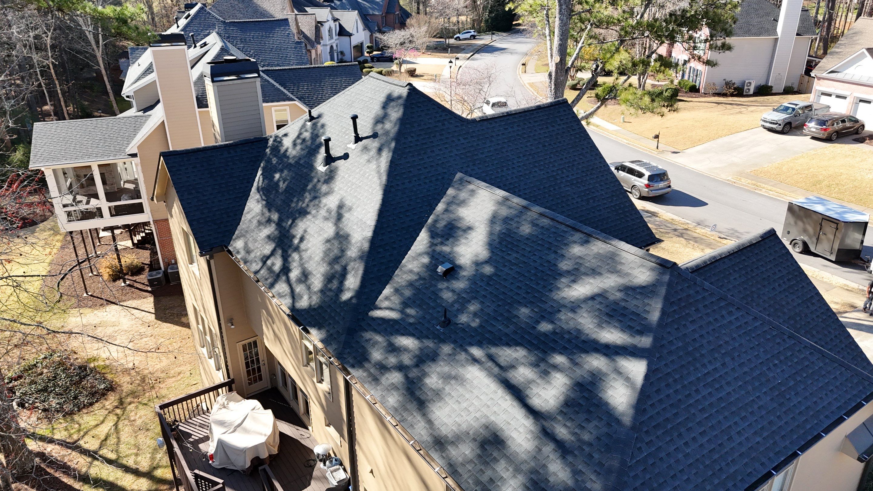 Alpharetta, GA Roof Replacement GAF Timberline HDZ Charcoal by Reset Roofing