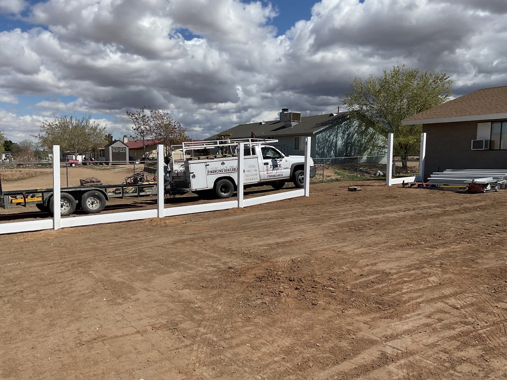 Fence Installation using Vinyl by Fence Guys Inc. 