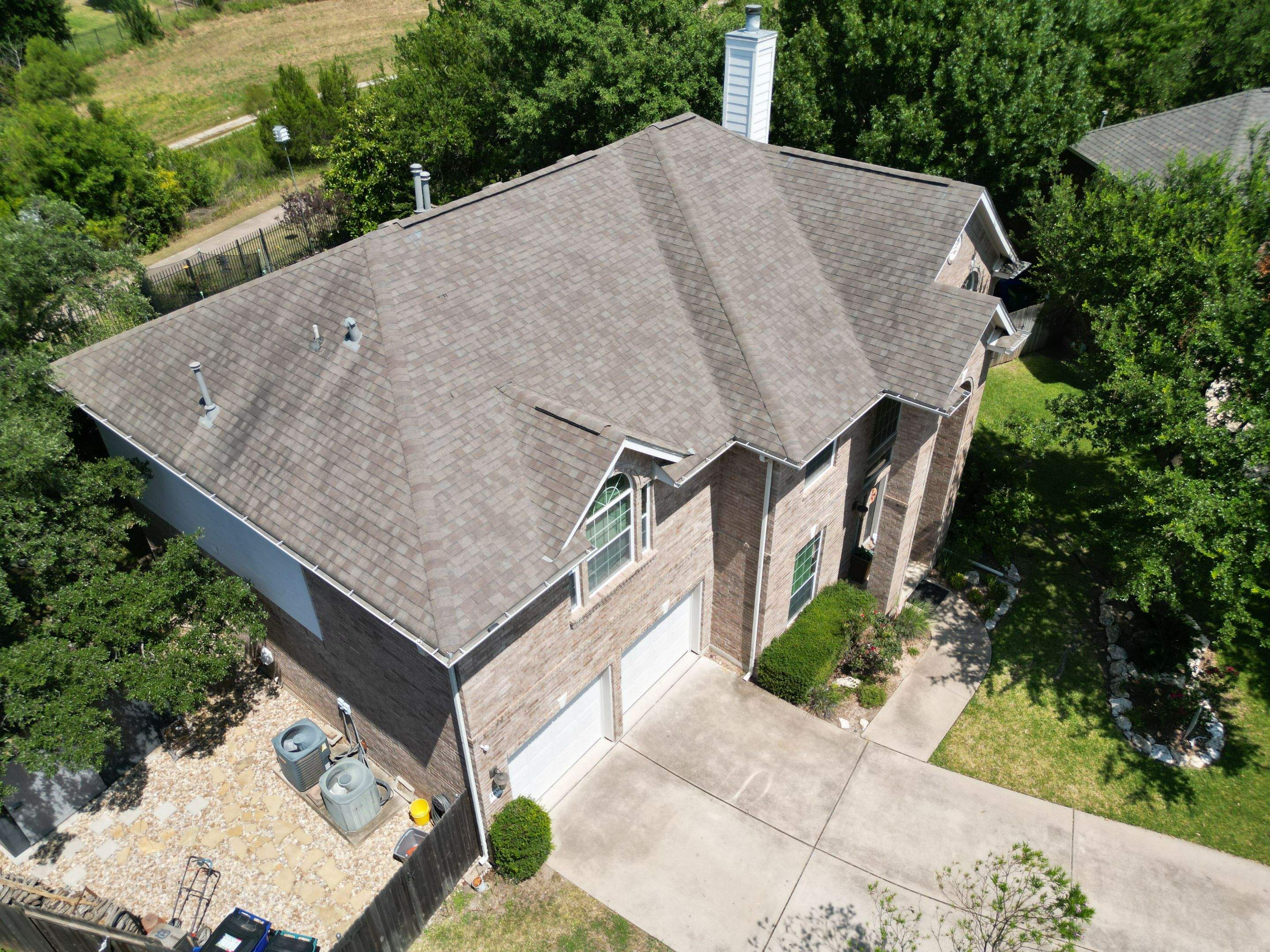 Residential Roof Replacement using GAF - HDZ - Weathered Wood by Action Exteriors Austin