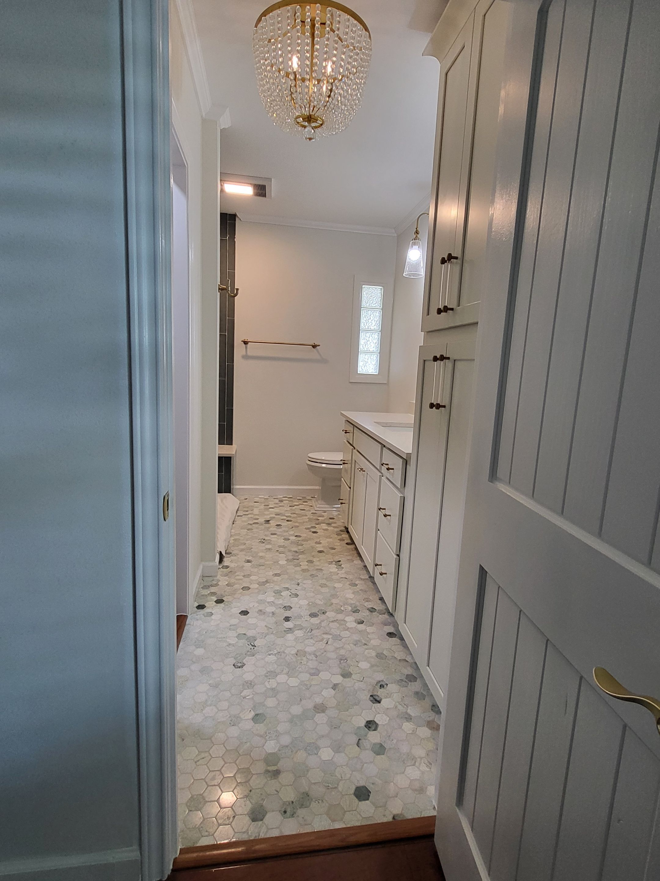 Northwood Bathroom Remodel with Vertical Stack Tile Shower by Legacy Bath and Kitchen