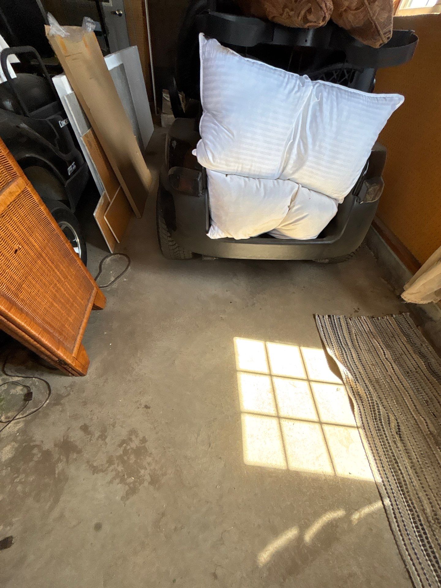 Speckled Epoxy Floor Coating Installation for Centerville Residential Garage by Select Painting, Coatings & Garage Cabinets