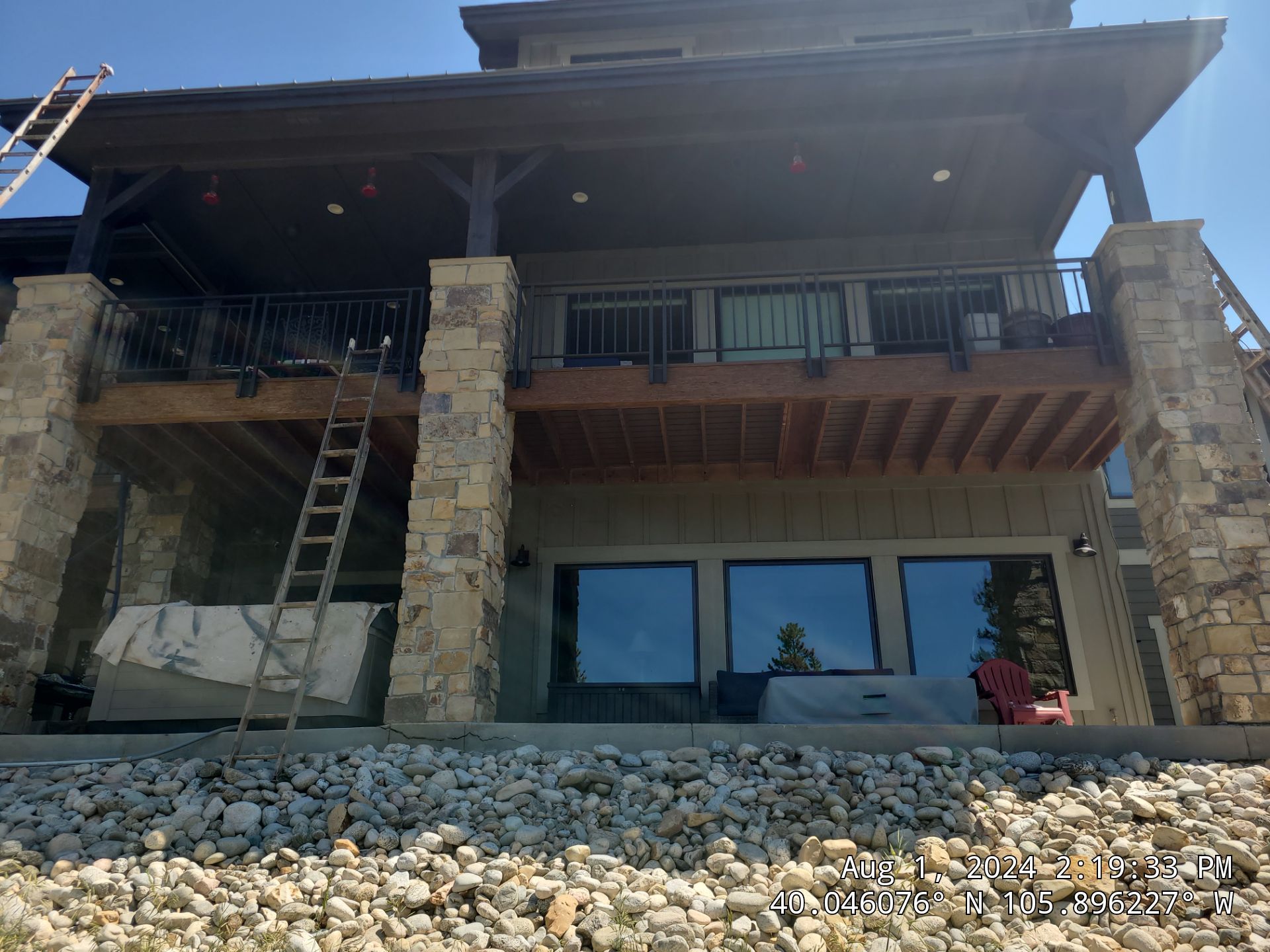 Exterior Painting Using Stain by Wheatley Creek Services