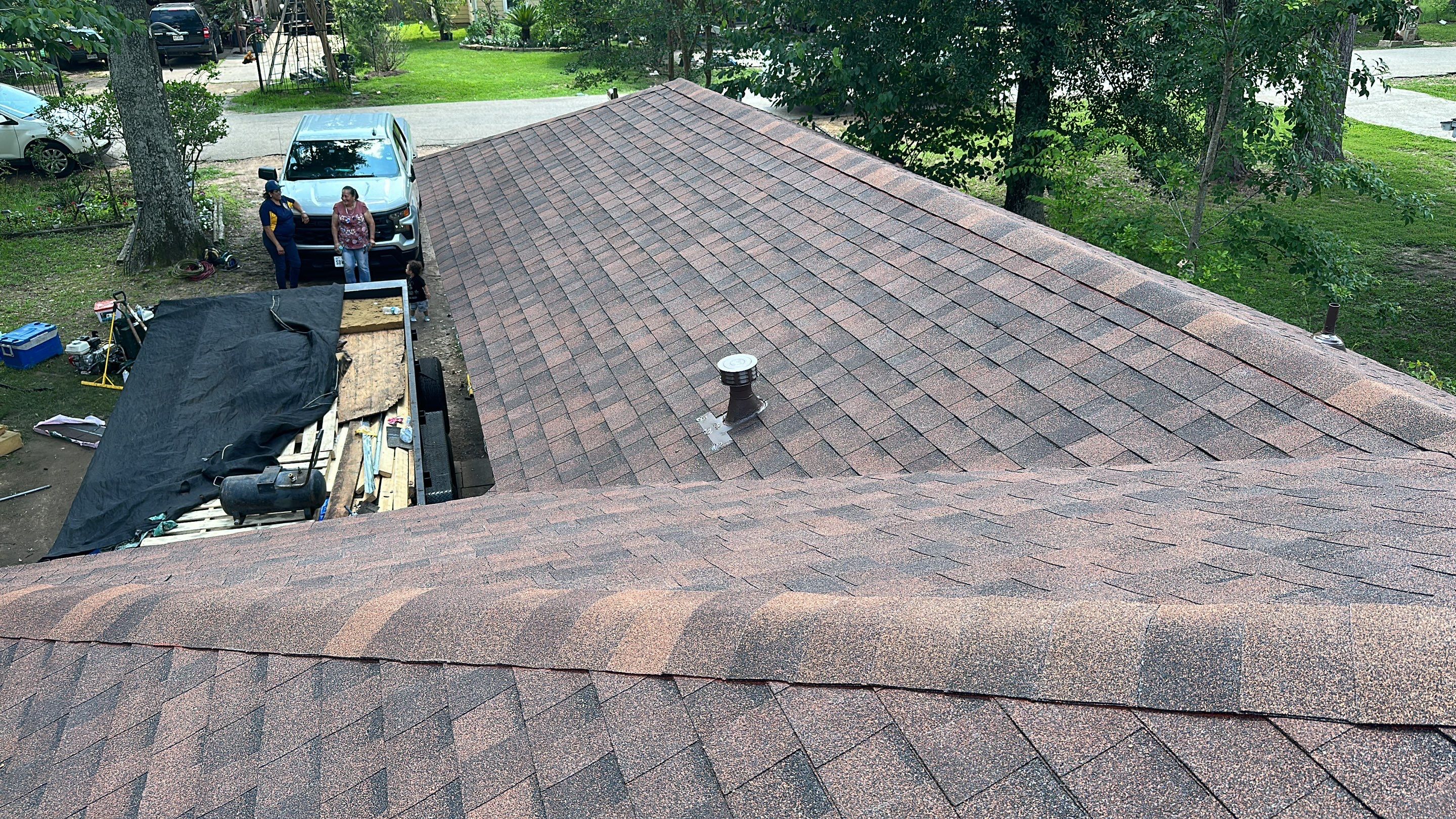 Brown Architectural Shingle Roof Replacement — Conroe, TX by PL Roofing & SB Roofing, LLC.