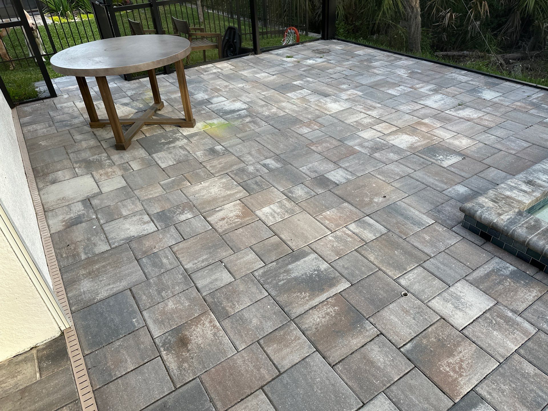 Screen Enclosure & Paver Pool Deck Cleaning in Trevesta Community, Palmetto, FL | Sunshine AquaWash by Sunshine AquaWash