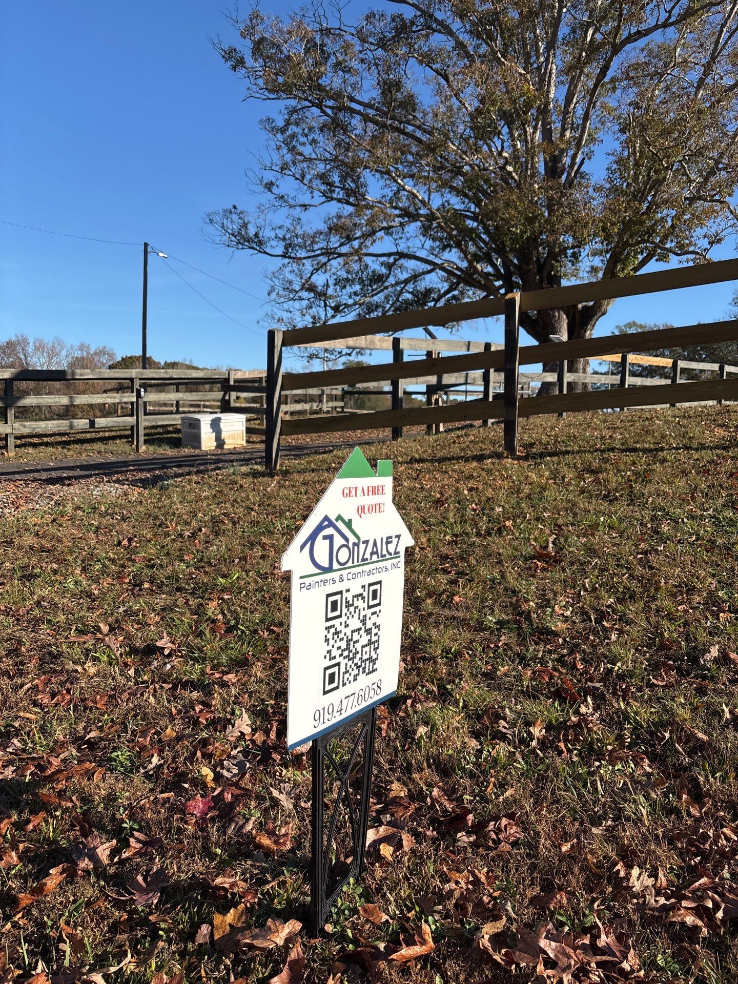 Fence Staining (Farm in Durham NC) by GonzalezPainters & Contractors Inc 