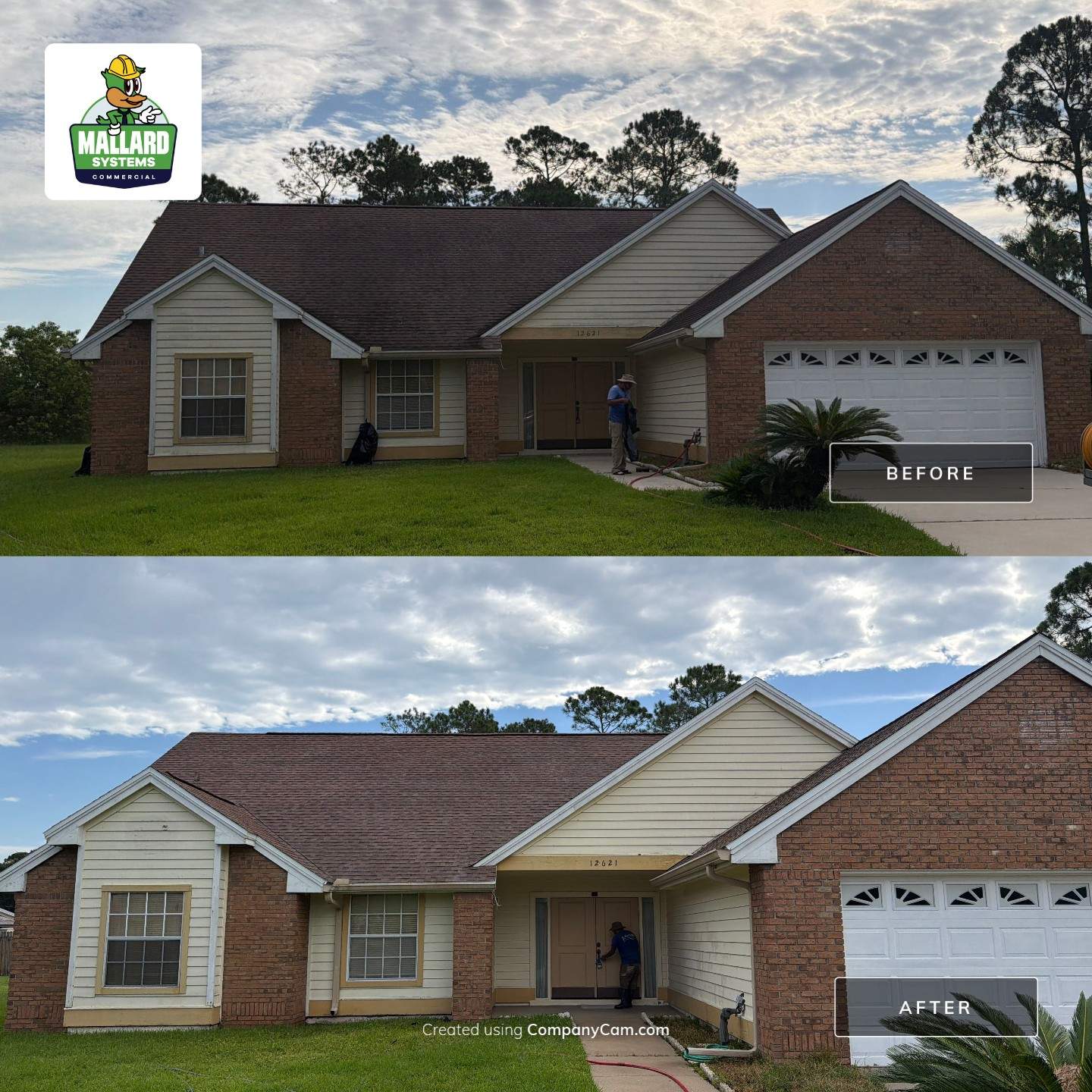 Residential Roof Cleaning and Exterior House Wash in Avalon Park by Mallard Systems
