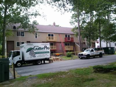 90 Ft Section of Seamless Aluminum Gutter in Plymouth, MA