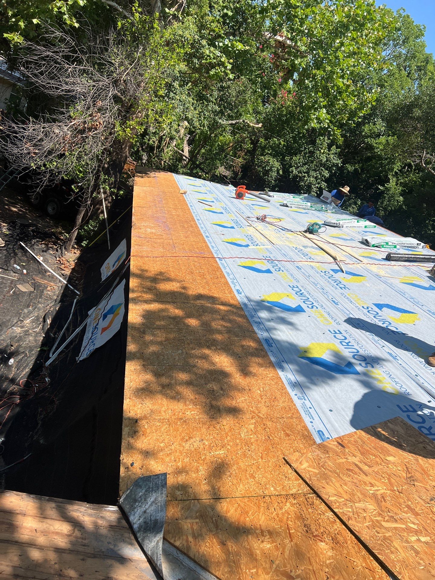 Residential Roofing Installation using Malarkey Highlander Brilliant Black by OneSource Roofing and Restoration